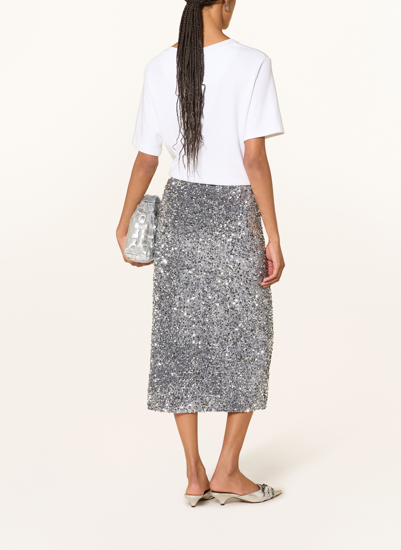 Y.A.S. Rock mit Pailletten: SILBER