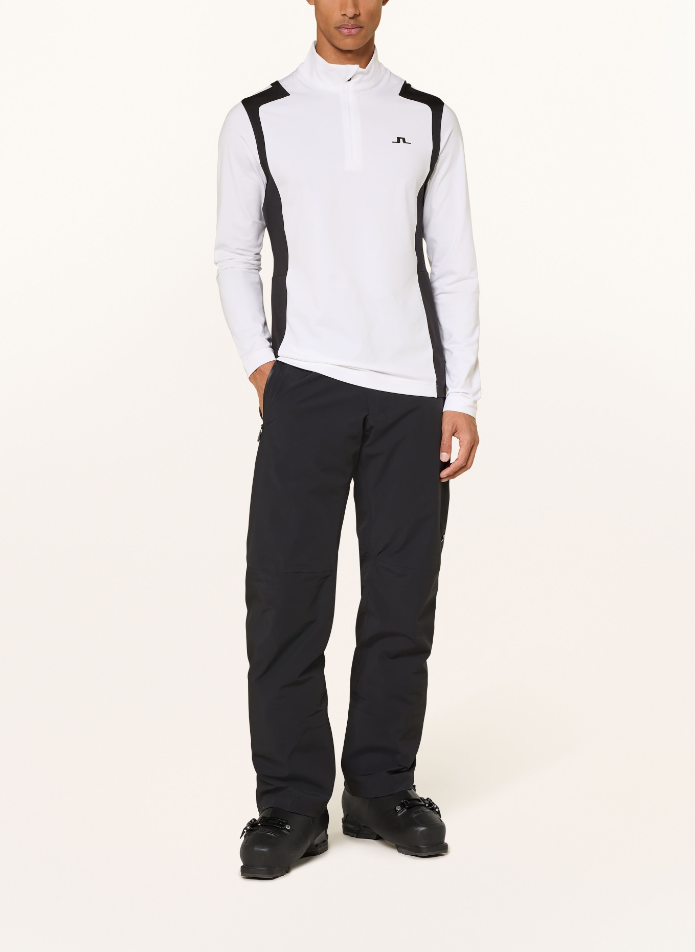 J.LINDEBERG Midlayer: WEISS / SCHWARZ