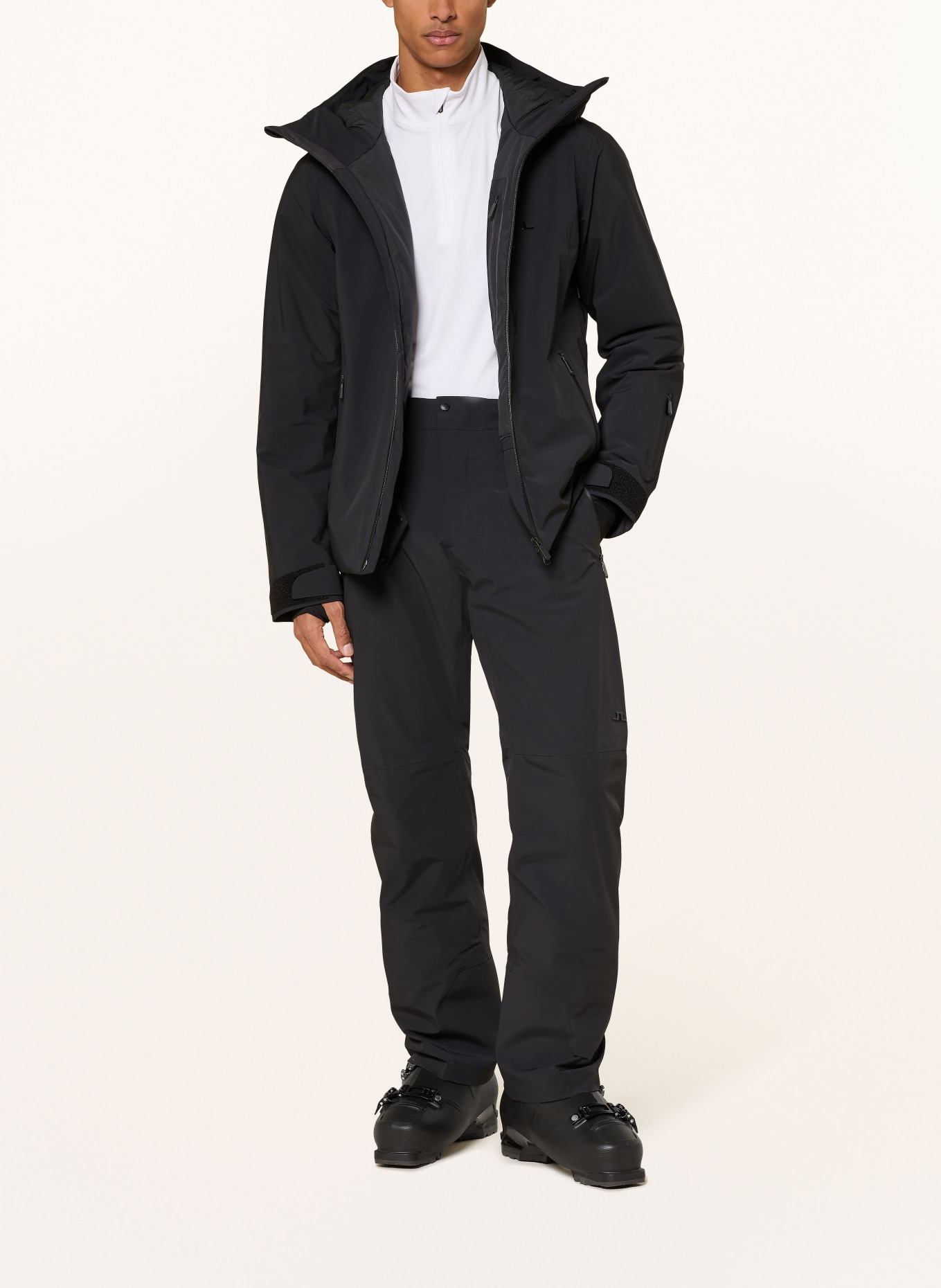 J.LINDEBERG Midlayer: WEISS / SCHWARZ