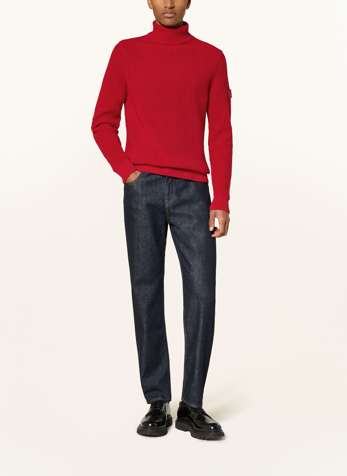 JOOP! JEANS Rollkragenpullover HOLLIO: ROT