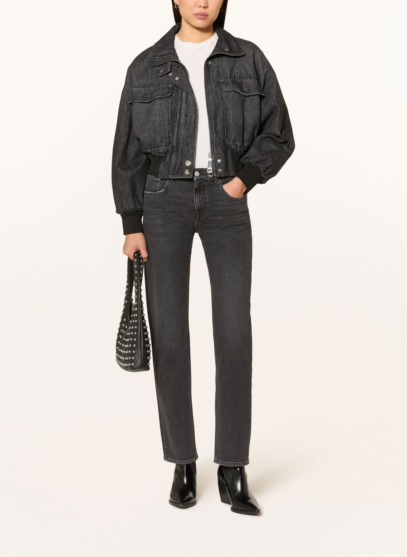 REPLAY Jeansy straight AKEME: 097 DARK GREY