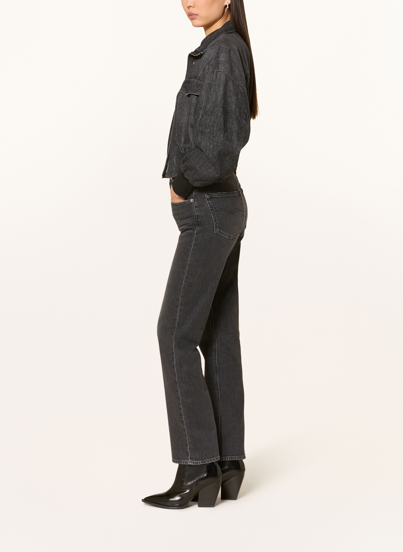 REPLAY Jeansy straight AKEME: 097 DARK GREY