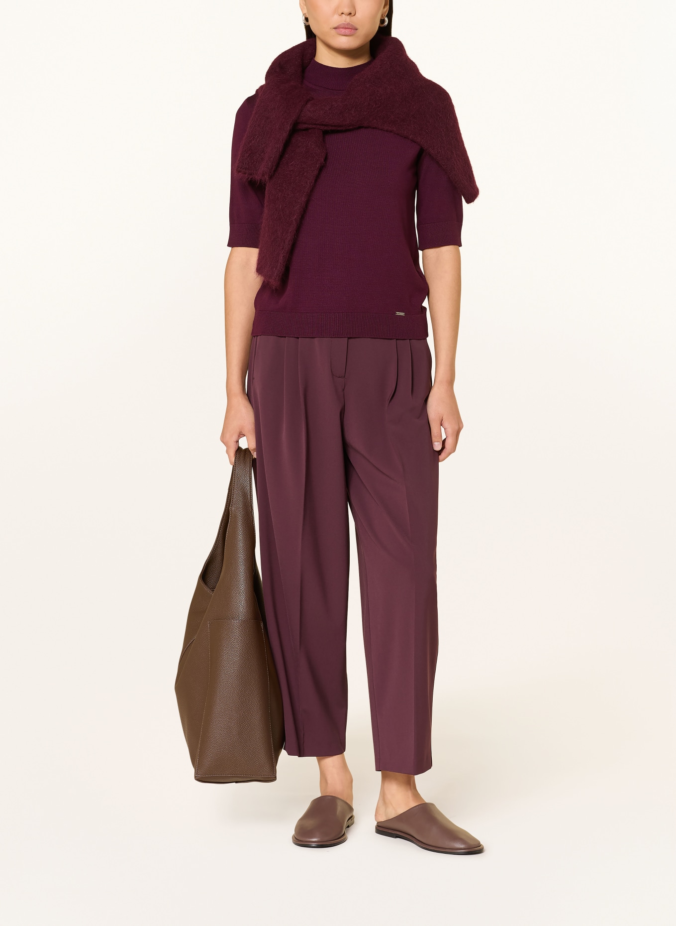 MORE & MORE Strickshirt: DUNKELROT