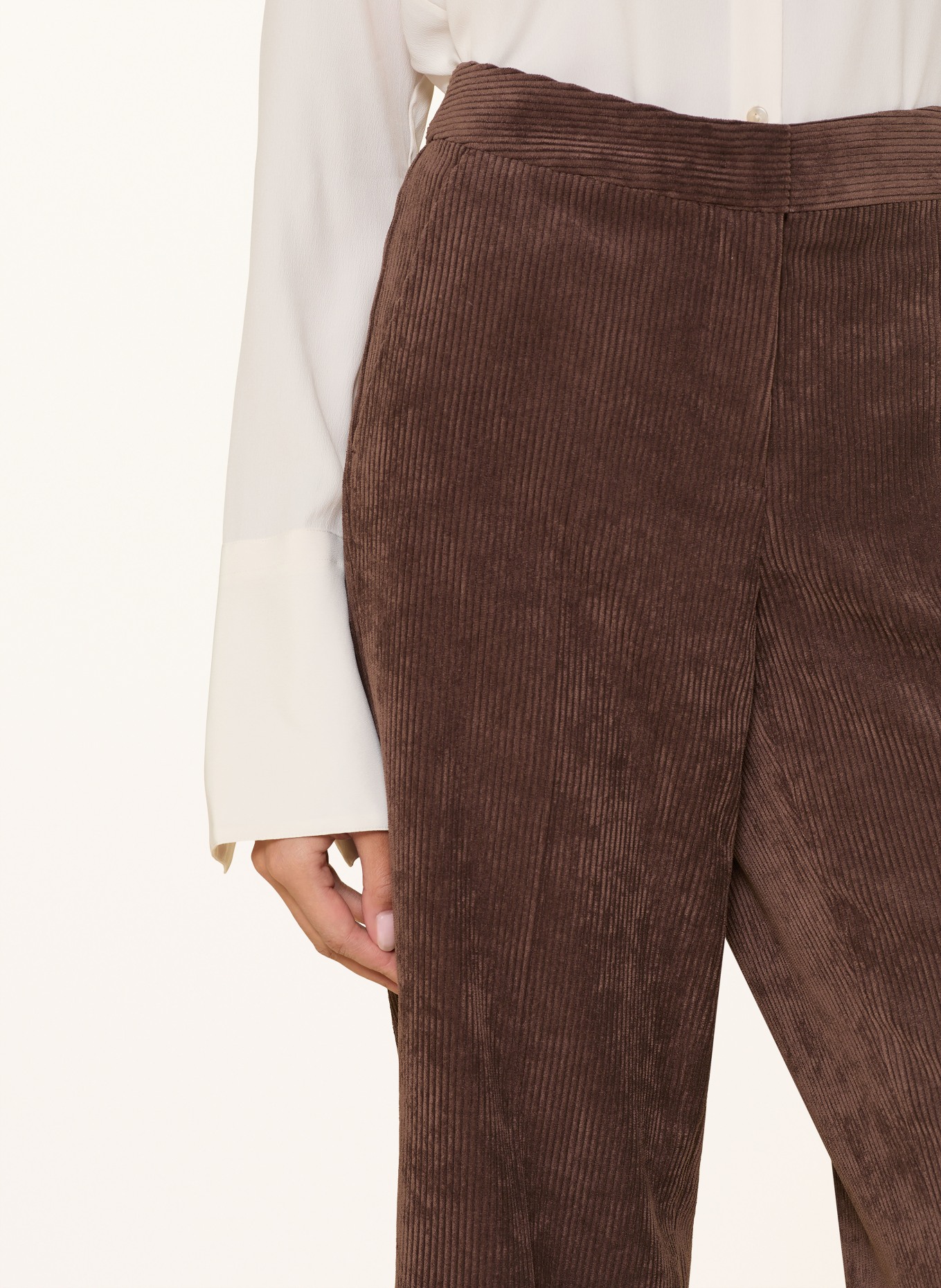 LUISA CERANO 7/8-Hose aus Cord: DUNKELBRAUN
