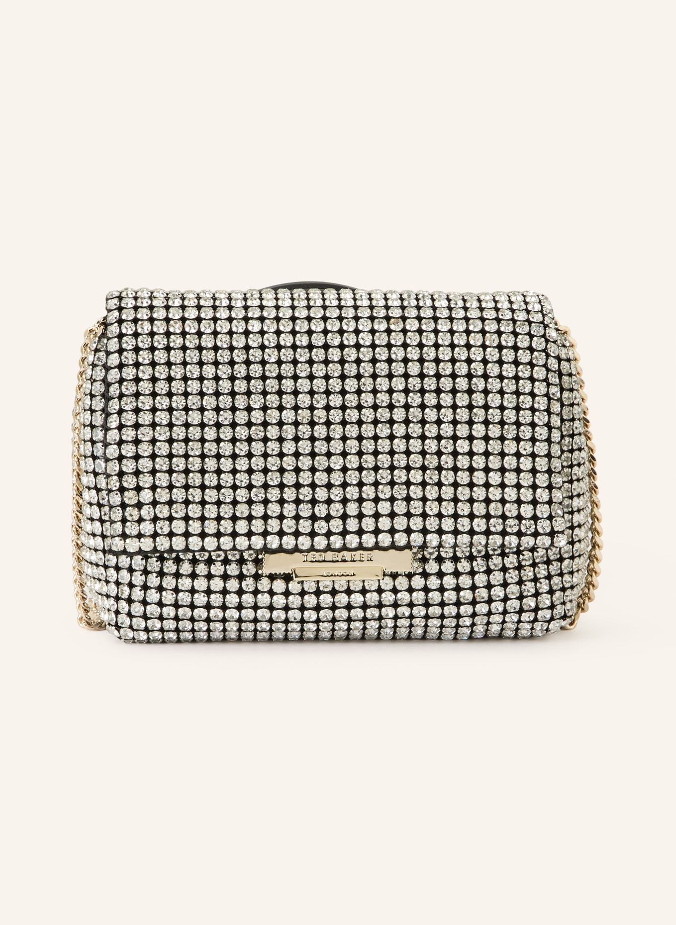 TED BAKER Umhängetasche GLITERS mit Schmucksteinen: SILBER