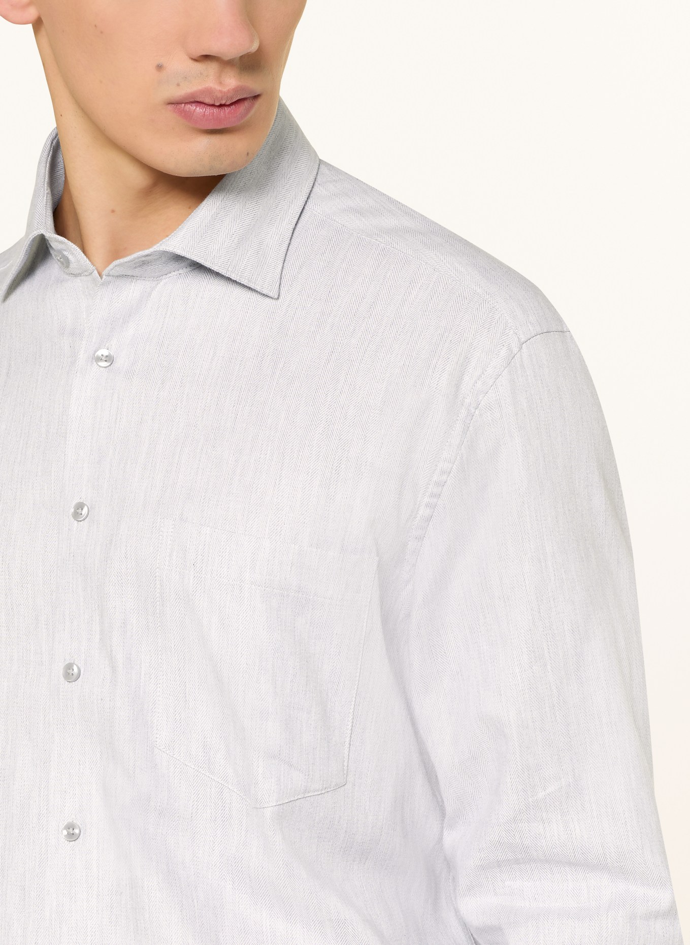 seidensticker Hemd Regular Fit: HELLGRAU