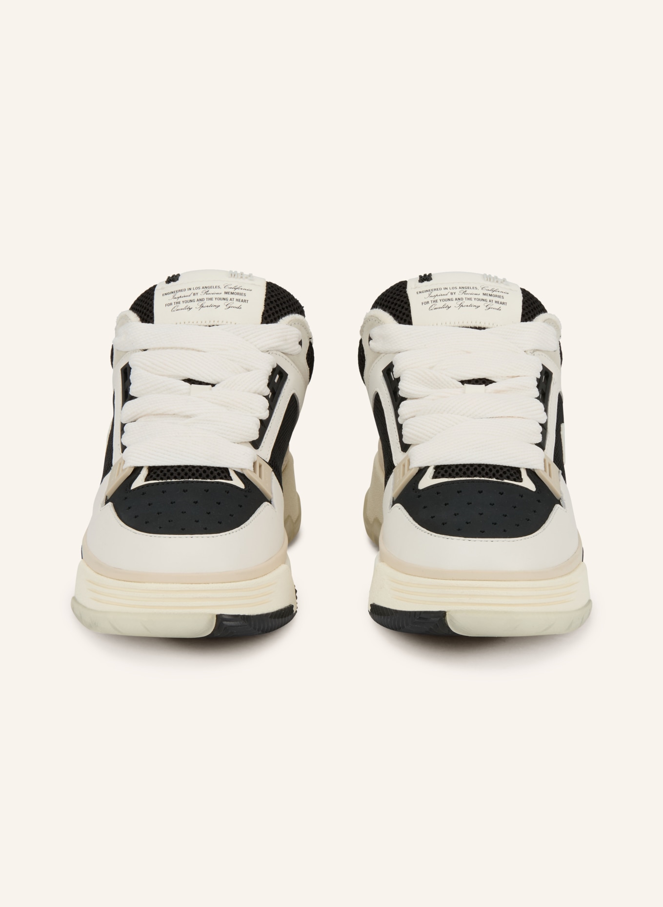 AMIRI Sneaker MA-1: WEISS / TAUPE / SCHWARZ