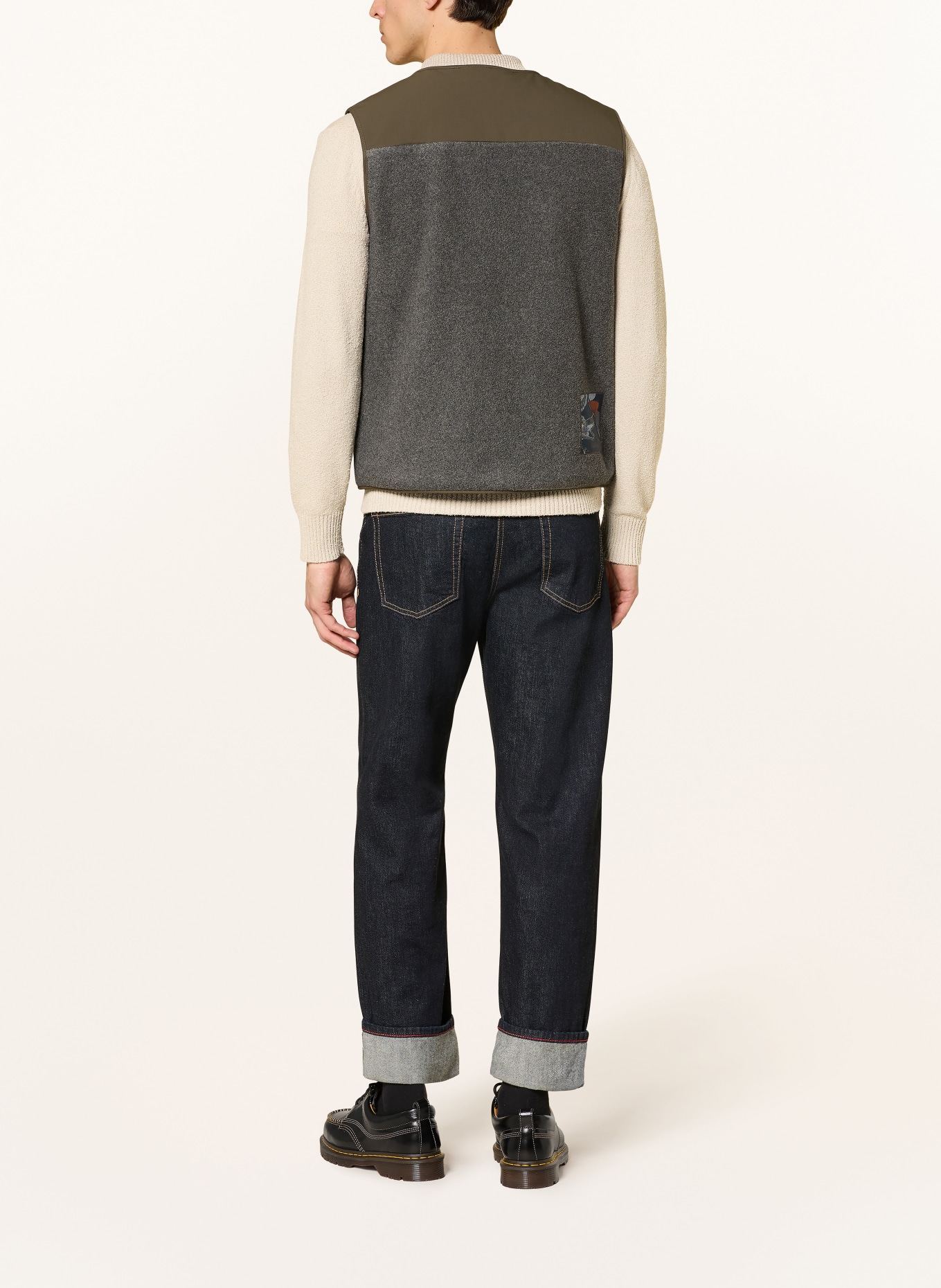 MOS MOSH Gallery Fleeceweste MMGCESS: DUNKELGRAU / KHAKI