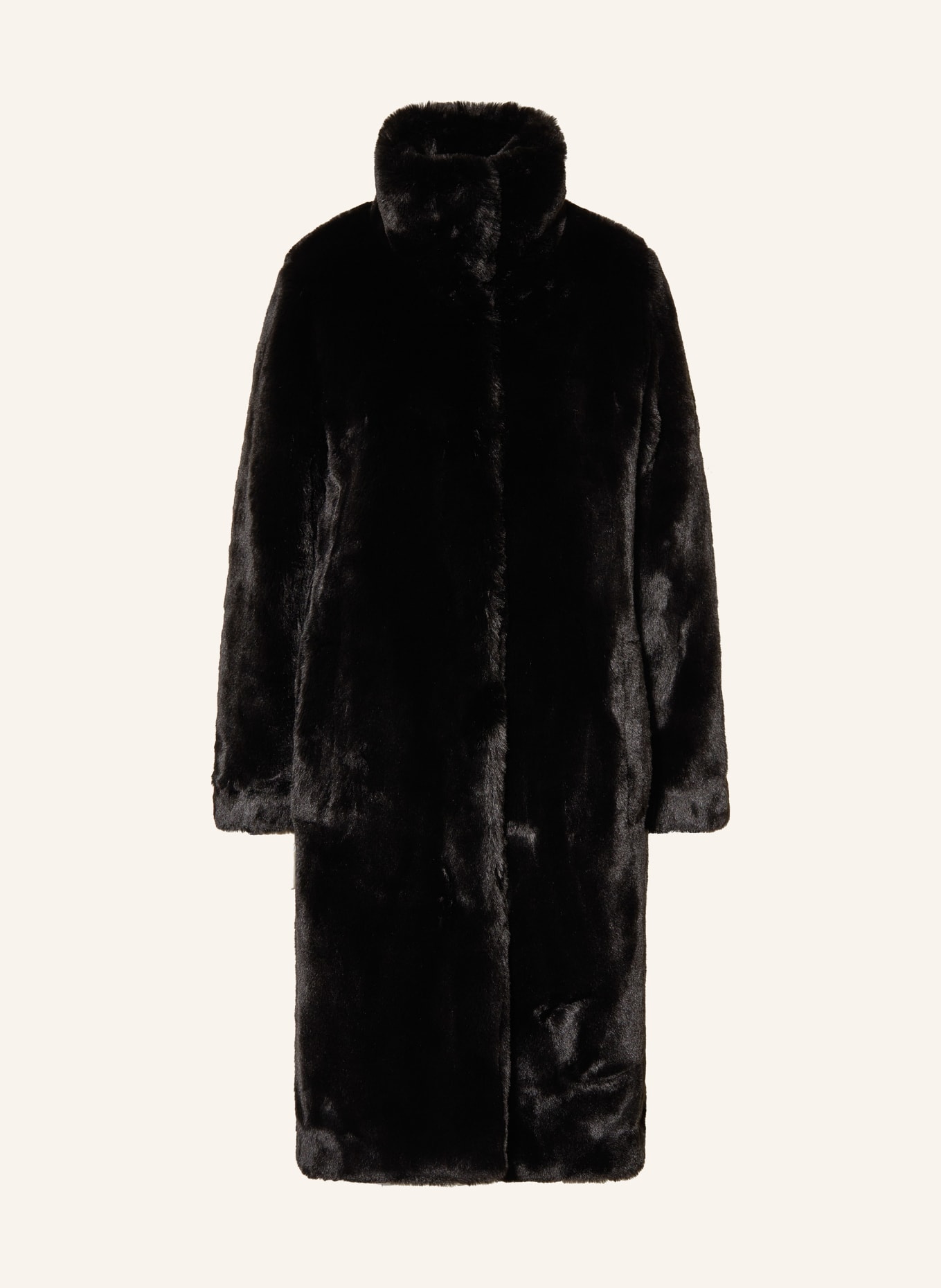 BOSS Kunstfell-Mantel CETEDIA: SCHWARZ