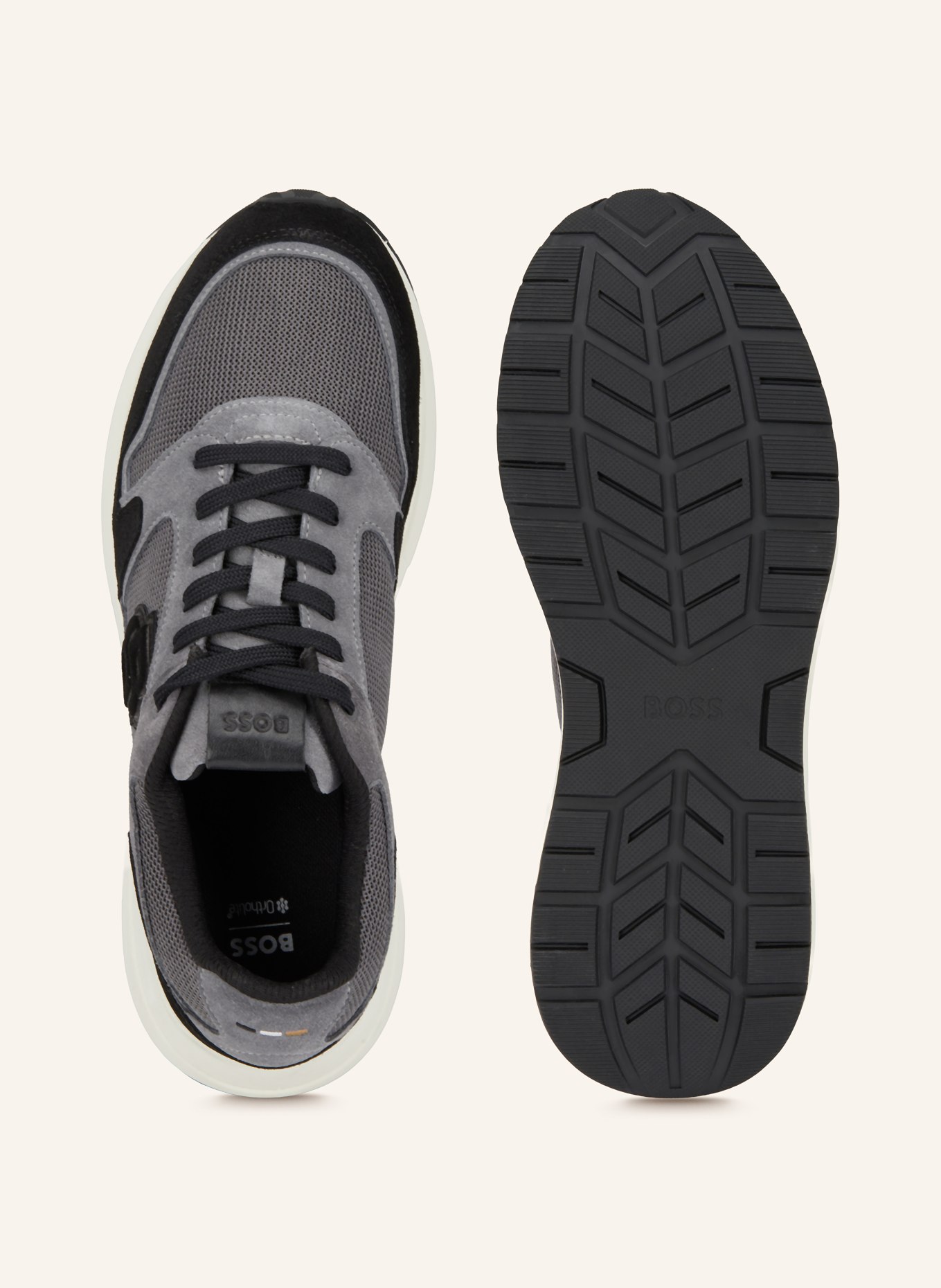 BOSS Sneaker VINSTON: DUNKELGRAU / SCHWARZ