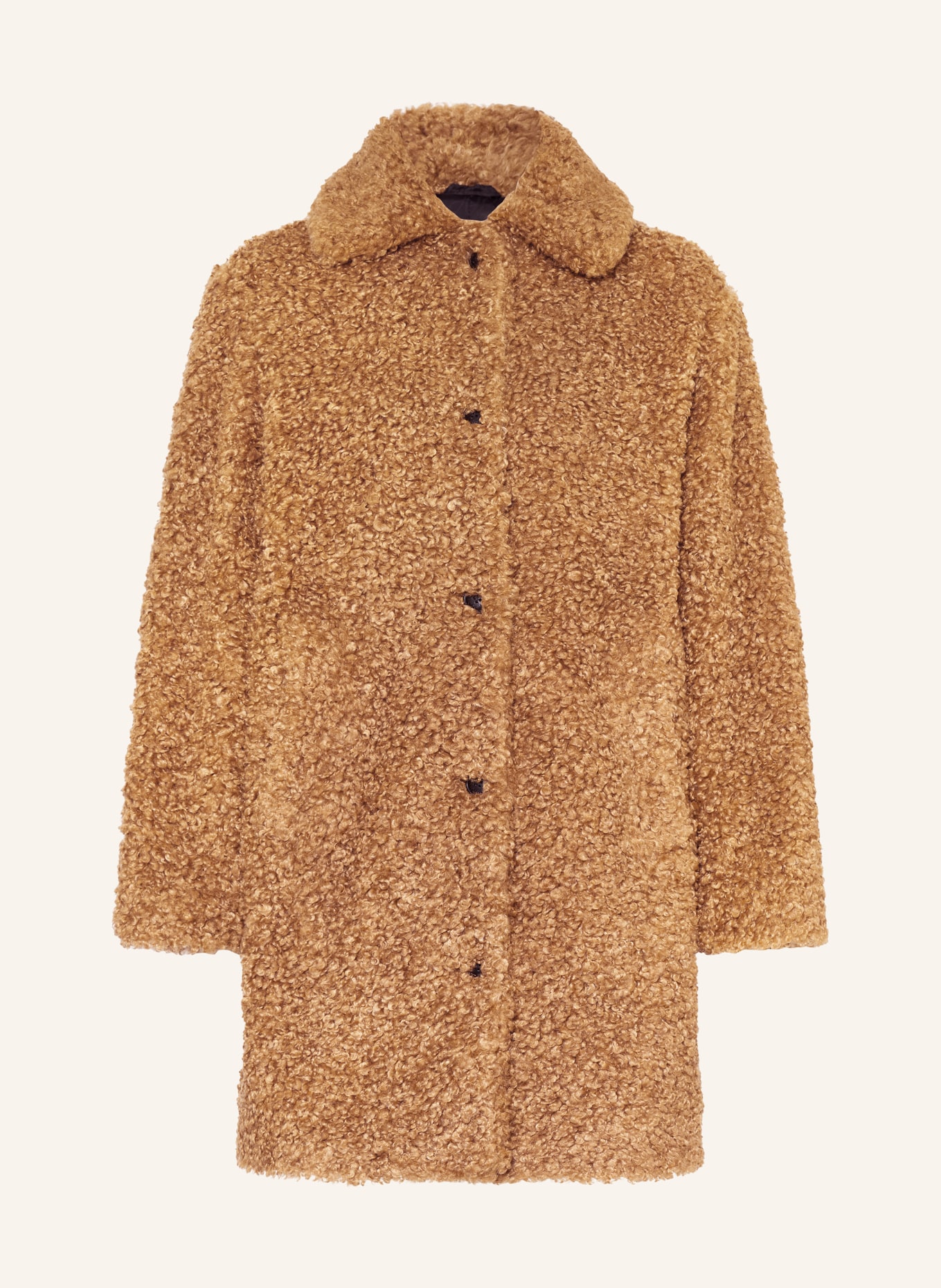 HUGO Teddyfell-Mantel MIMINA-1: COGNAC