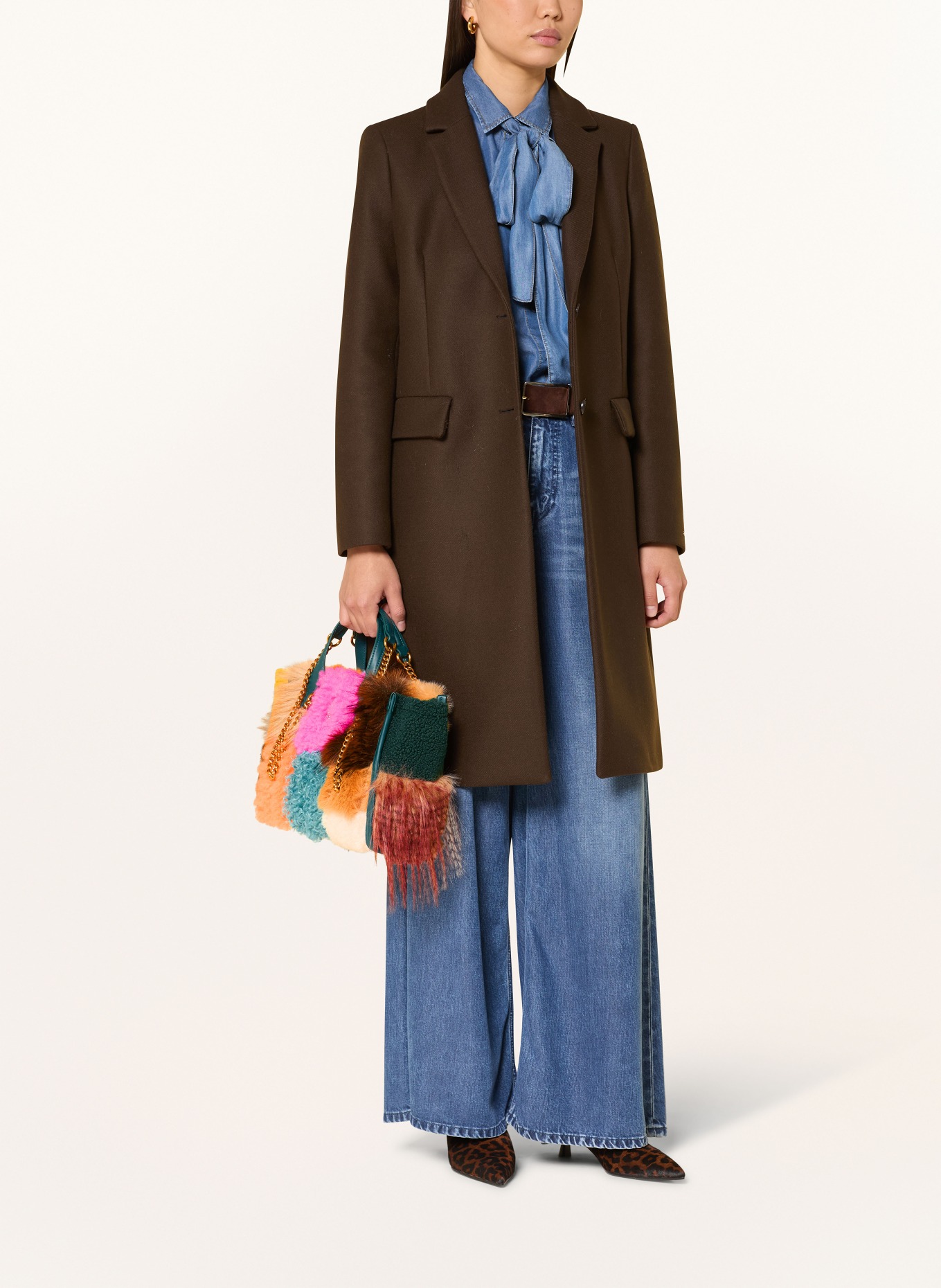 KURT GEIGER Torebka HOXTON: PETROL / MOCNORÓŻOWY / POMARAŃCZOWY