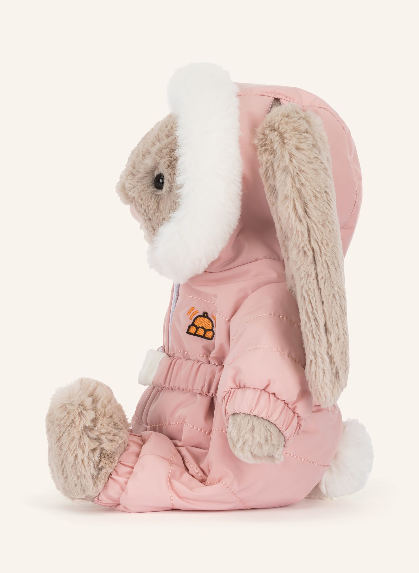 Jellycat Peluche lapin BASHFUL BUNNY SKI SUIT: TAUPE / ROSE