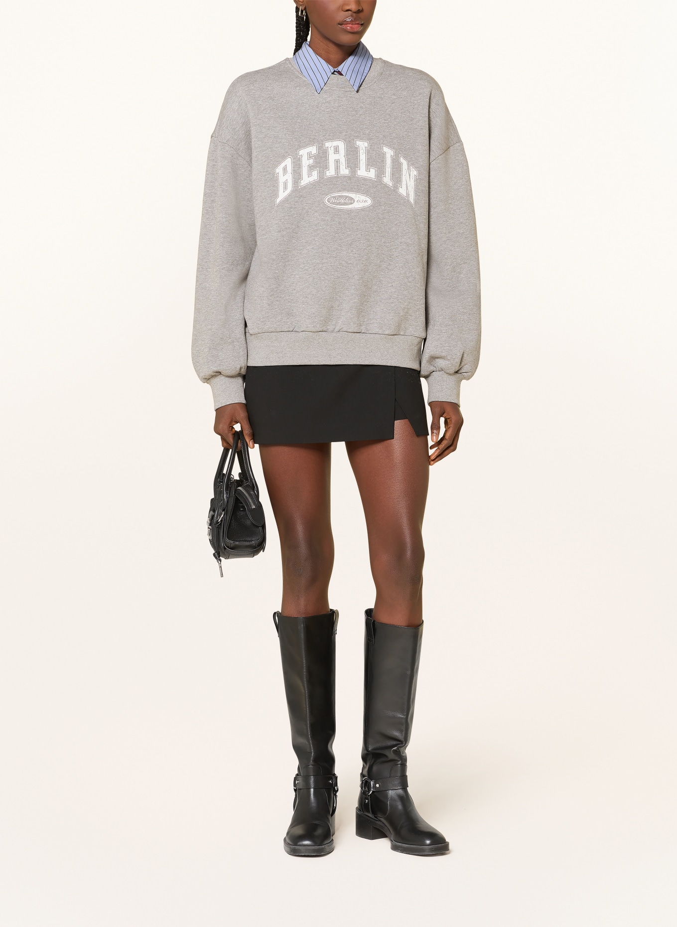 WRSTBHVR Oversized-Sweatshirt LOANA: GRAU