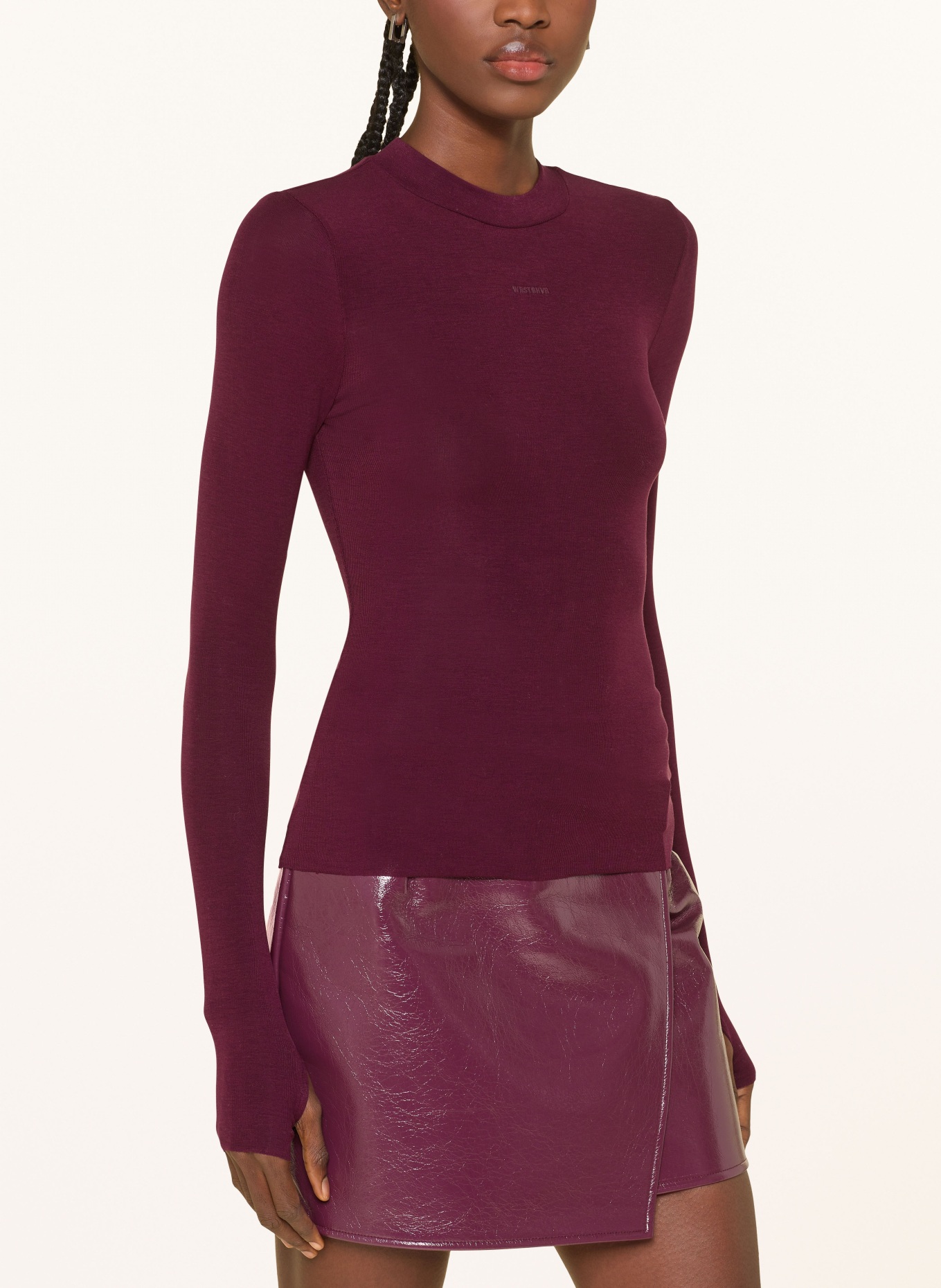 WRSTBHVR AMBER long-sleeved shirt: DARK PURPLE