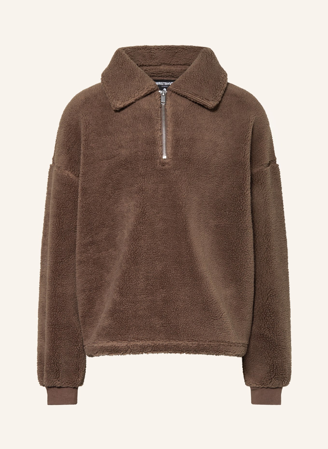 WRSTBHVR Oversized-Troyer LEROY aus Teddyfell: BRAUN