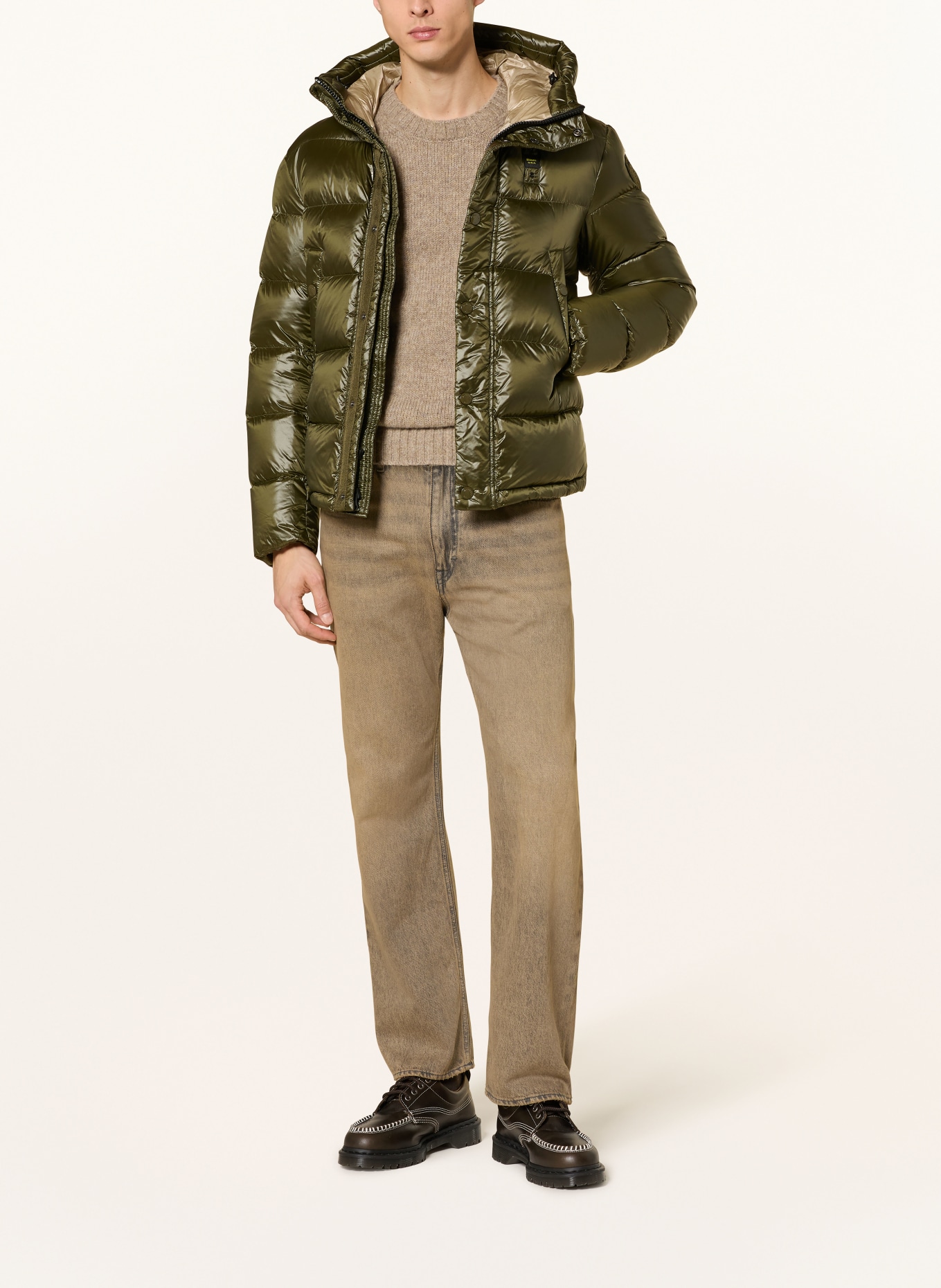 Blauer Daunenjacke CLIPPER: OLIV