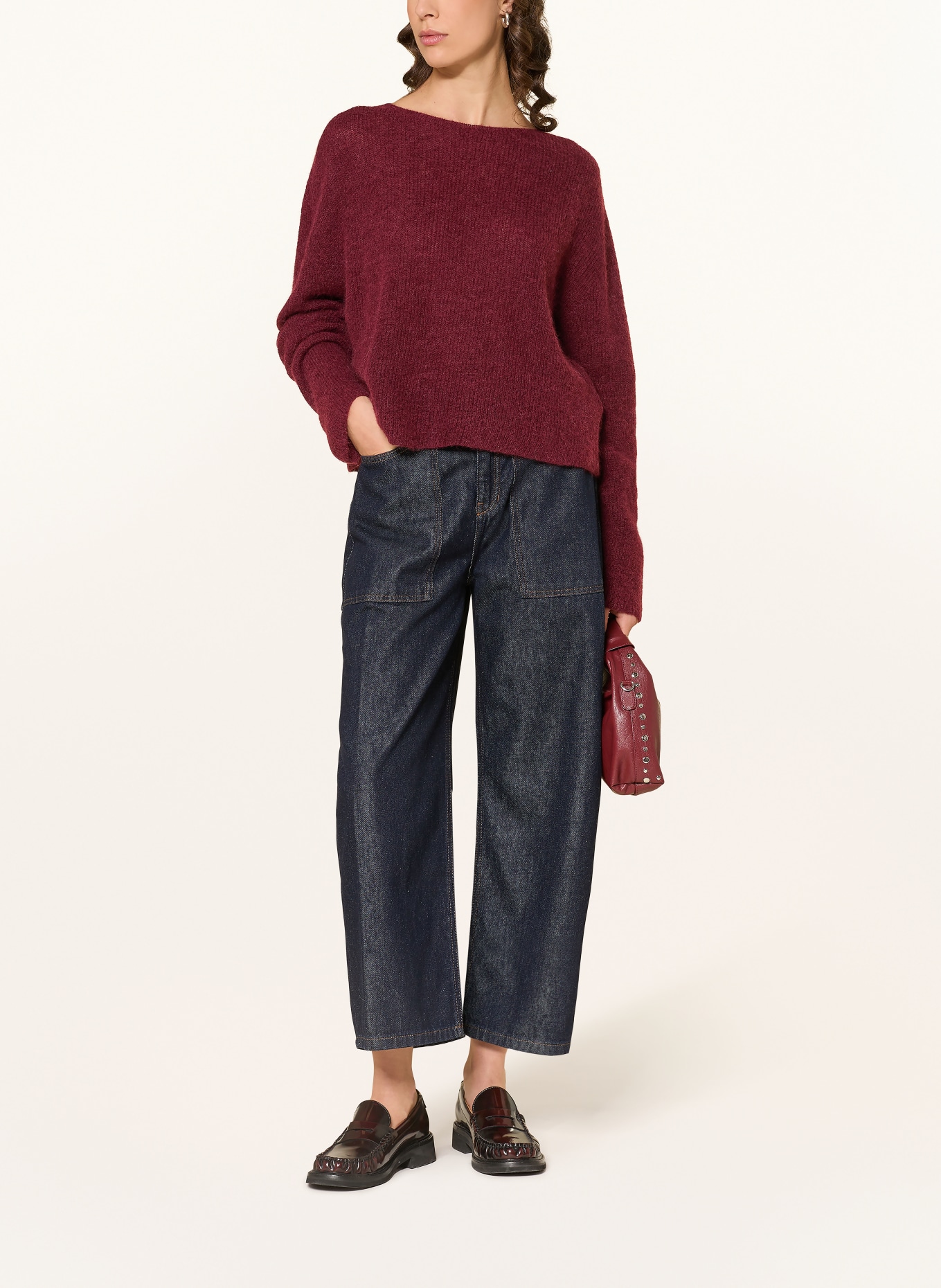 DRYKORN Pullover IMENY mit Alpaka: DUNKELROT