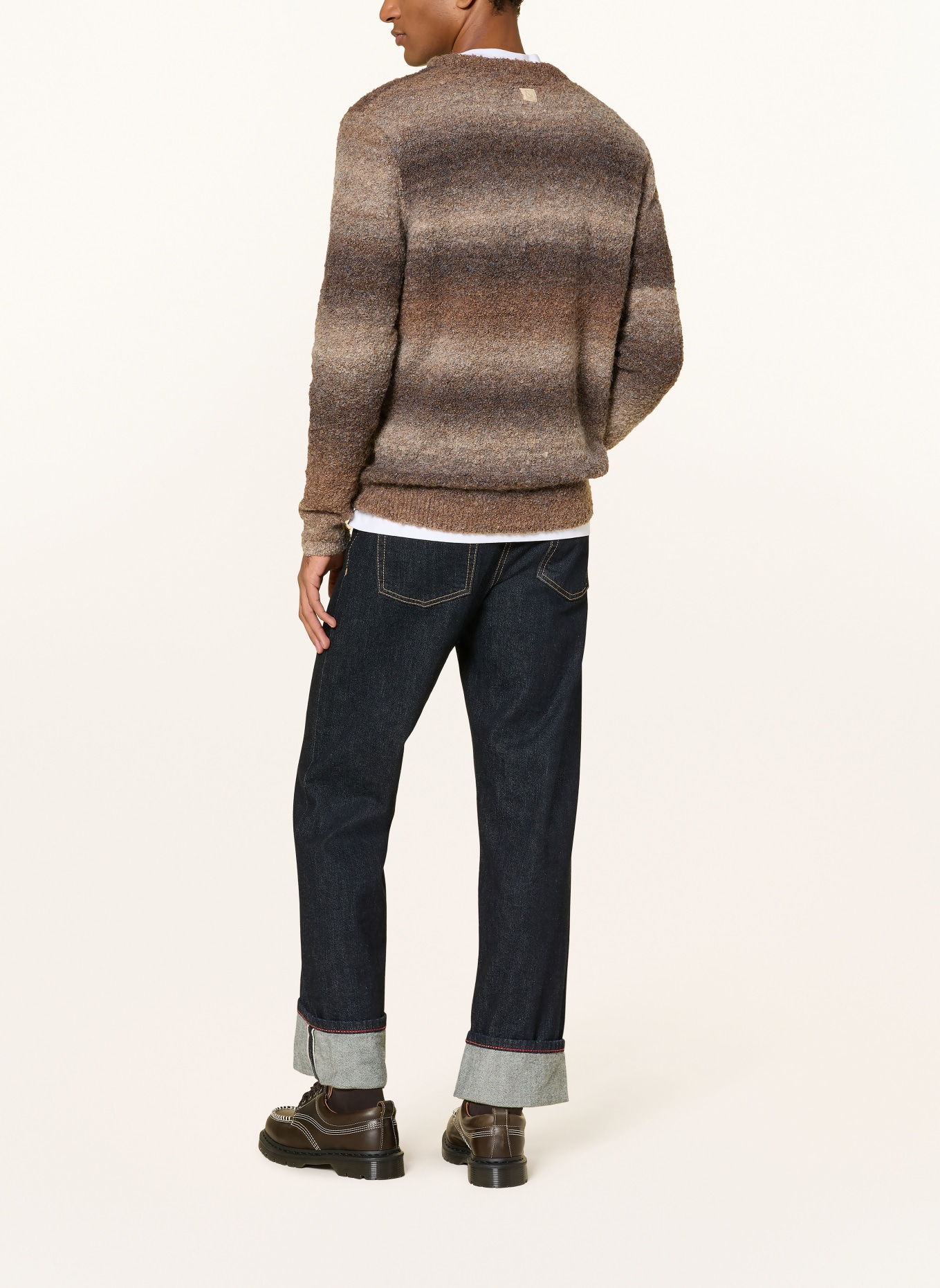 COLOURS & SONS Pullover: BRAUN / GRAU / SCHWARZ