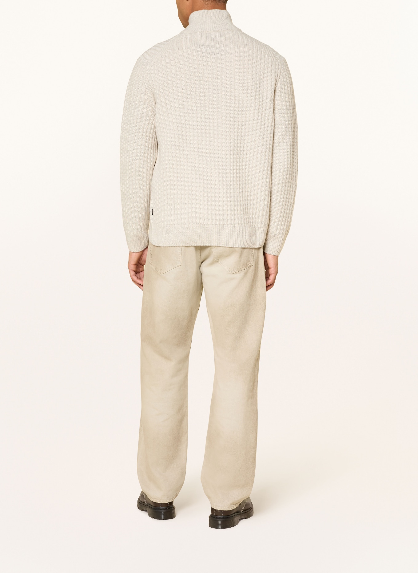 BOSS Half-zip sweater KWINTER: CREAM
