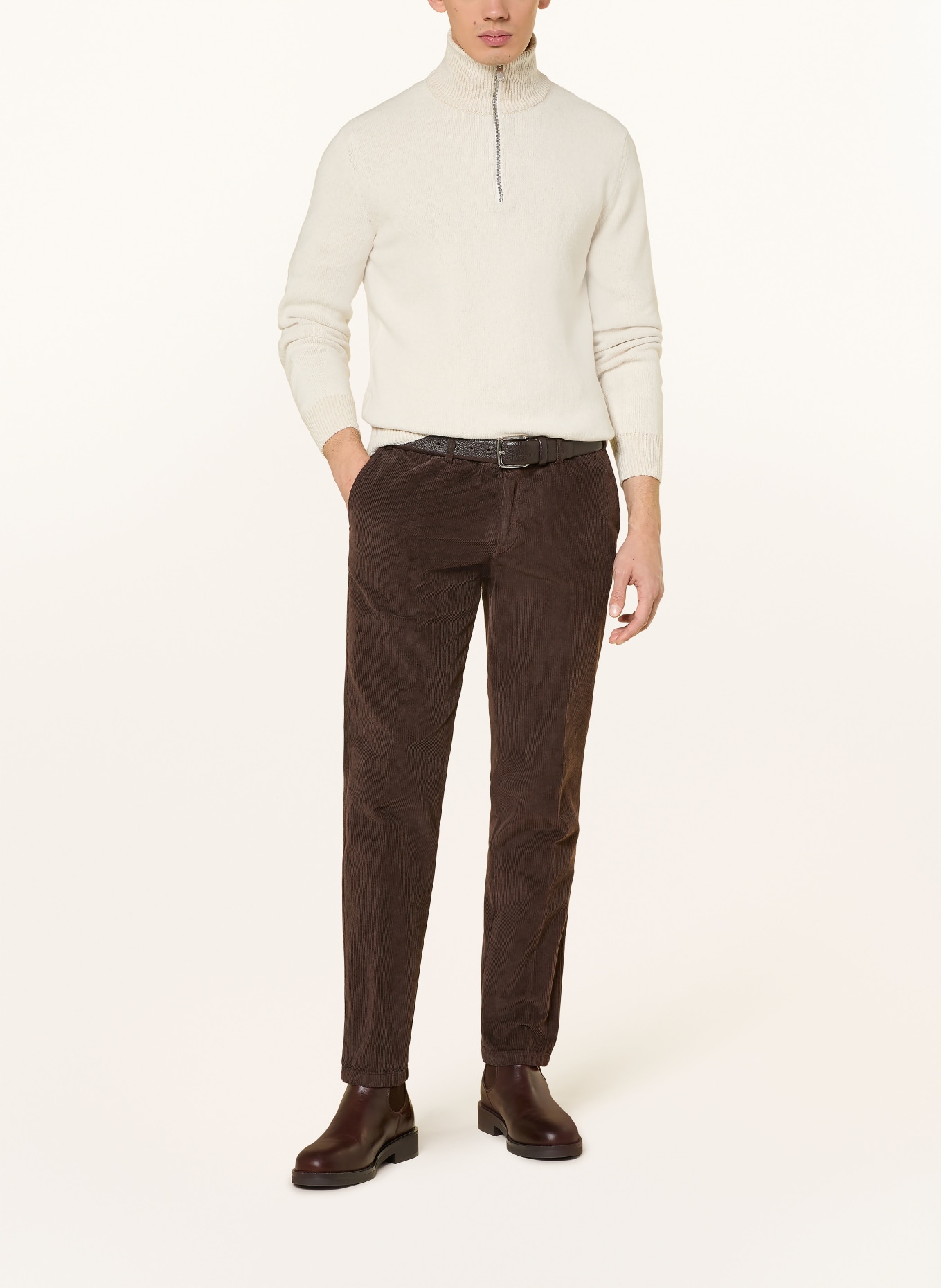 HILTL Cordchino Slim Fit: DUNKELBRAUN