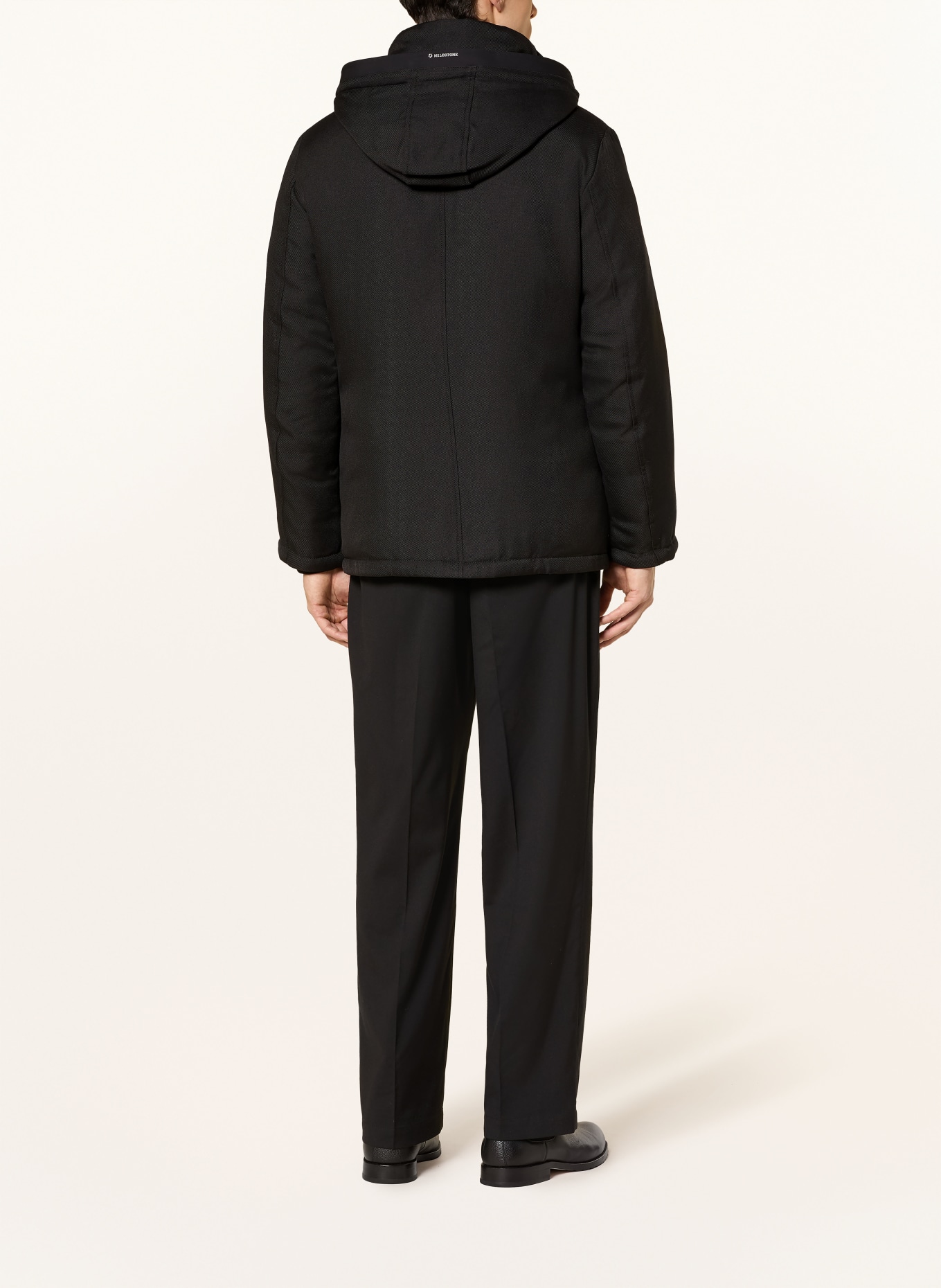 MILESTONE Parka MSKEITH mit abnehmbarer Kapuze: SCHWARZ