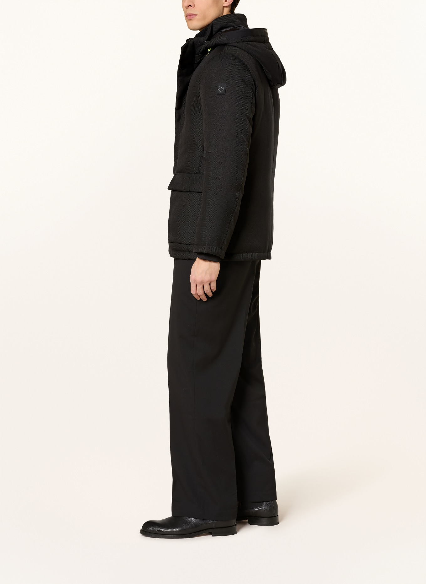 MILESTONE Parka MSKEITH mit abnehmbarer Kapuze: SCHWARZ