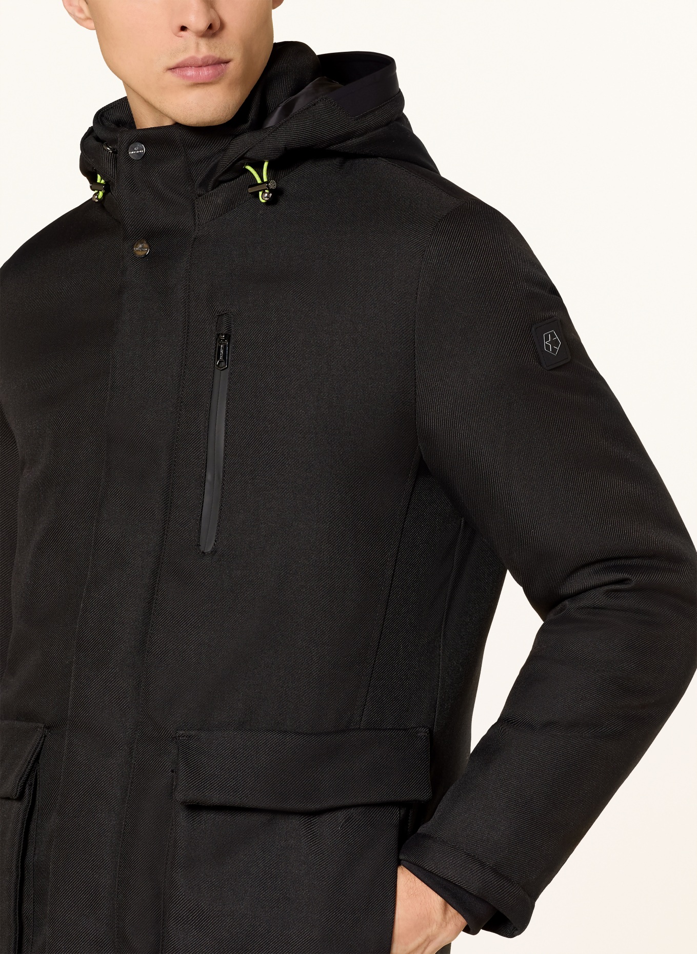 MILESTONE Parka MSKEITH mit abnehmbarer Kapuze: SCHWARZ