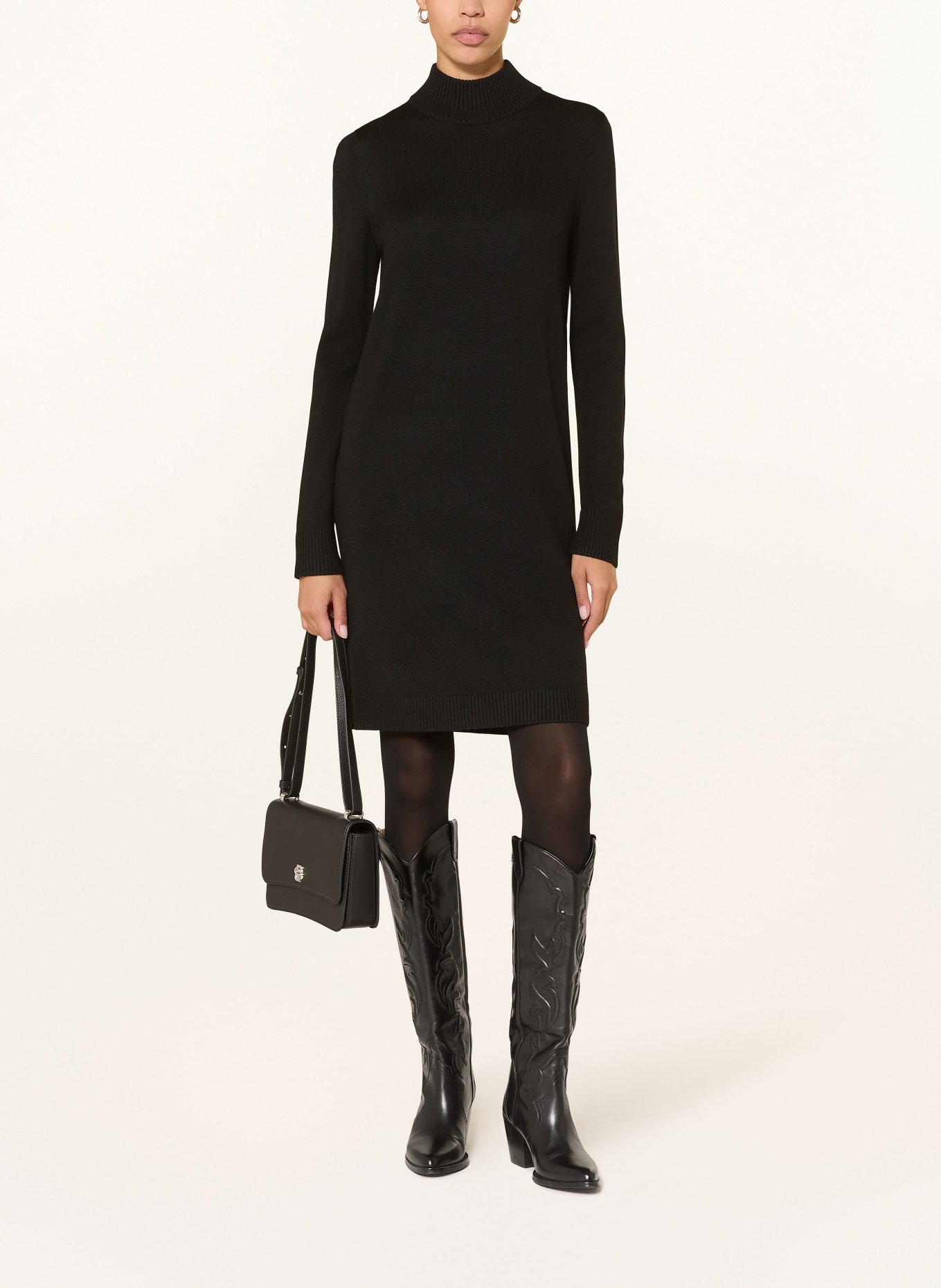 BOSS Strickkleid FABELLAN: SCHWARZ