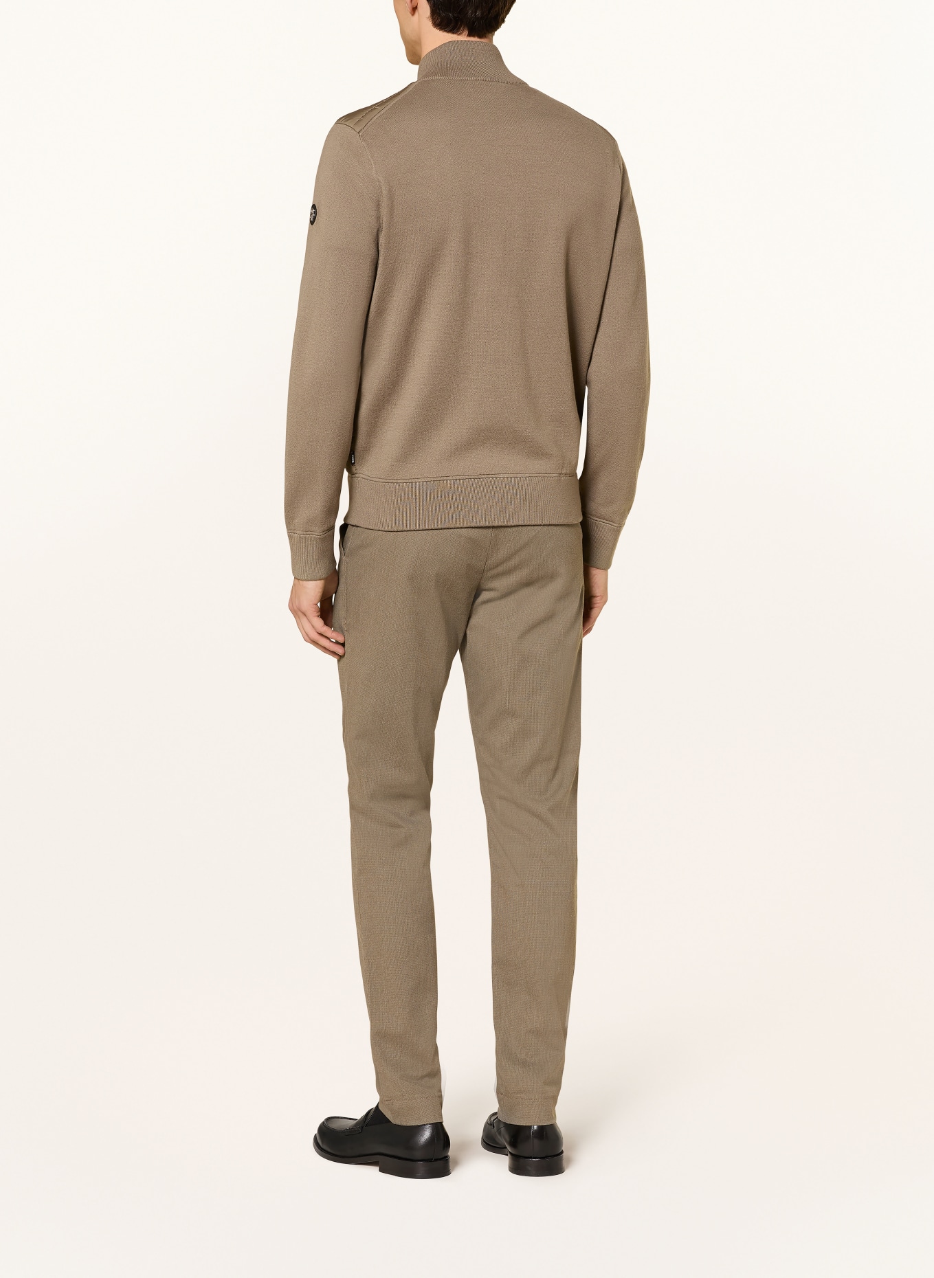 BOSS Steppjacke H-HERNESTO im Materialmix: KHAKI