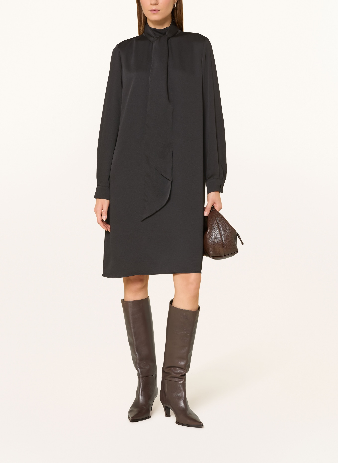 MARC AUREL Schluppenkleid: SCHWARZ