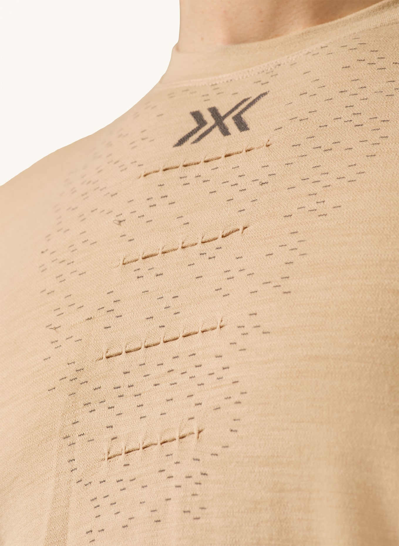 X-BIONIC MIGHTYWOOL functional underwear shirt with merino wool: BEIGE