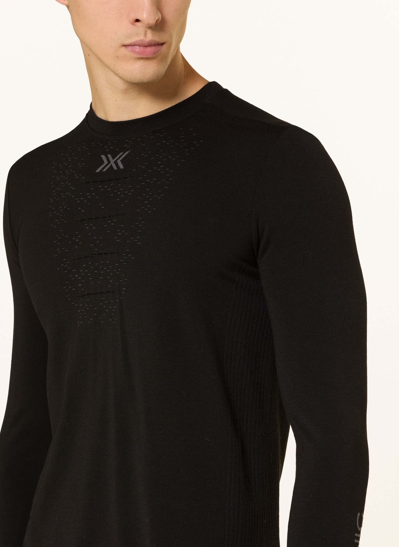 X-BIONIC Funktionswäsche-Shirt MIGHTYWOOL mit Merinowolle: SCHWARZ