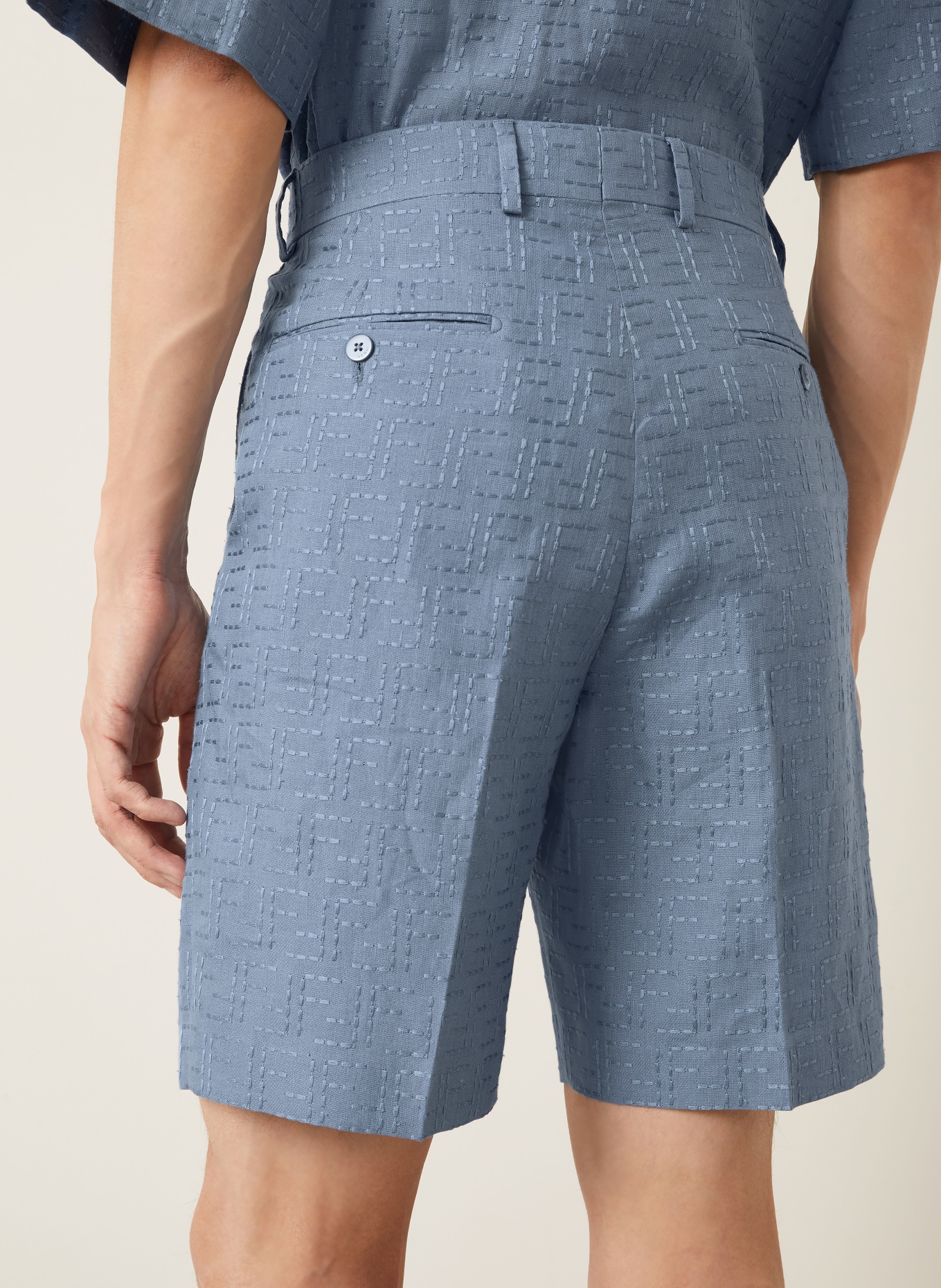 FENDI Leinenshorts: BLAU