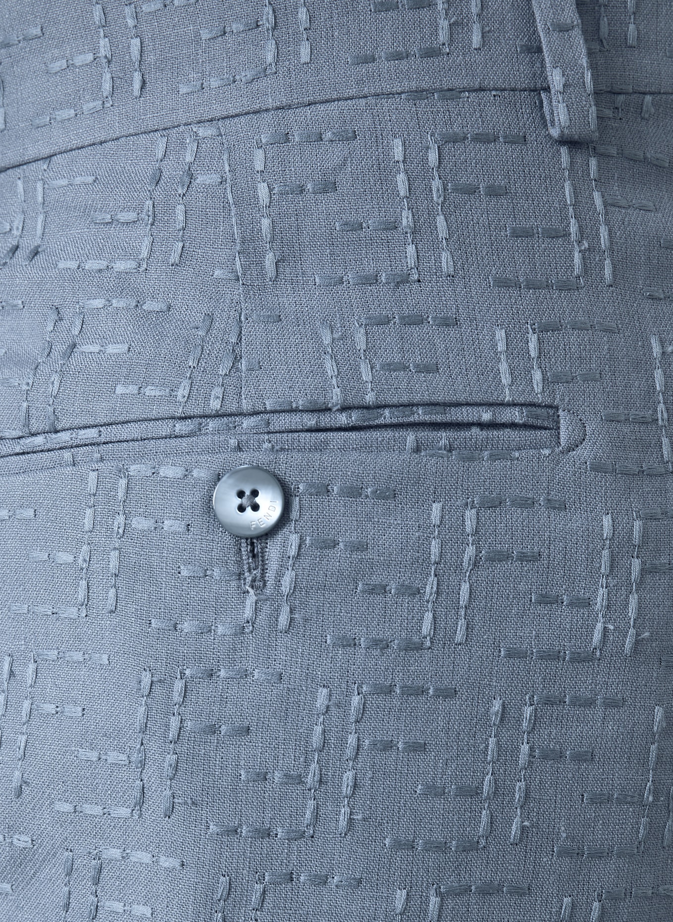 FENDI Leinenshorts: BLAU