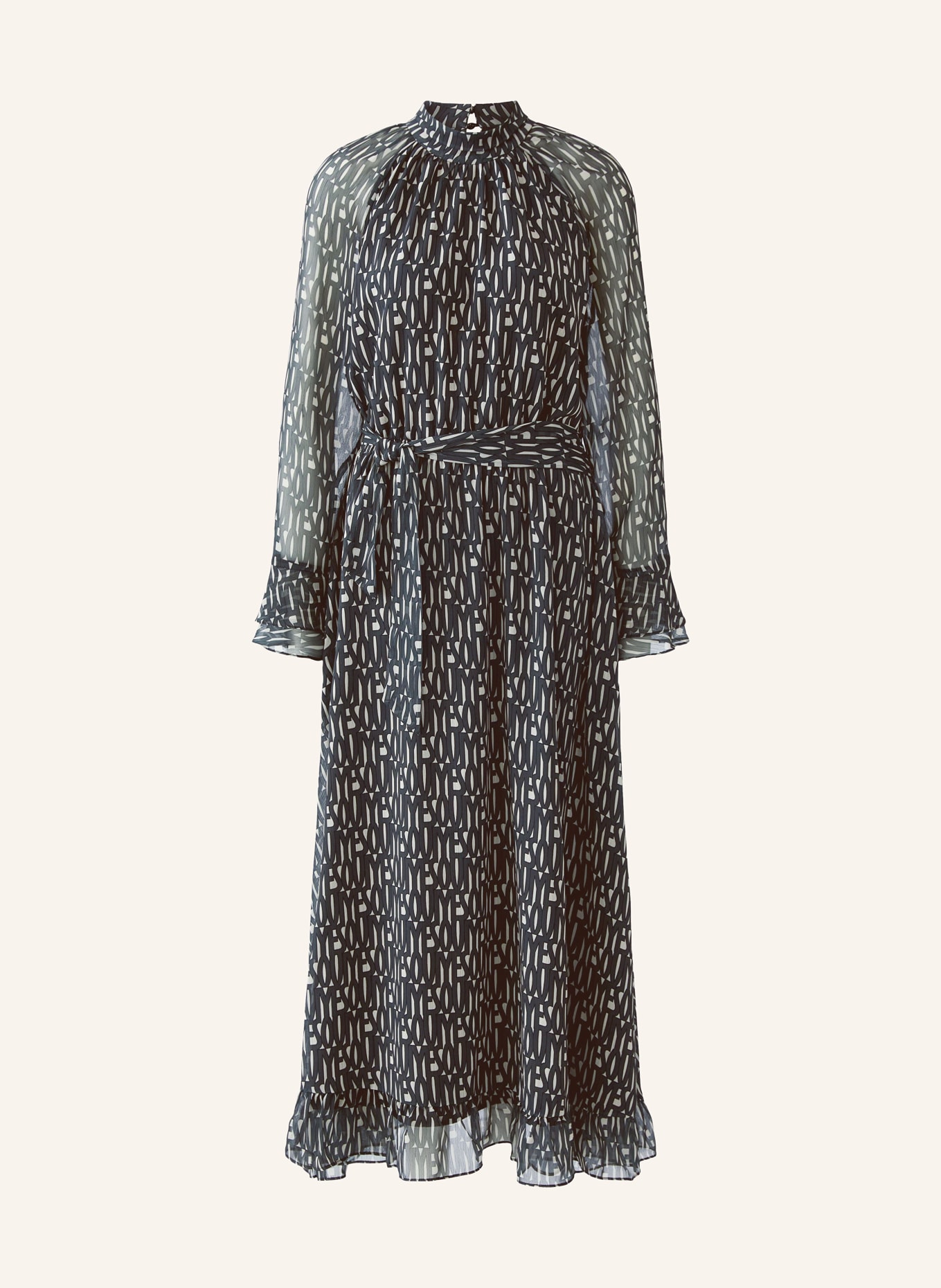 oui Kleid: SCHWARZ / CREME