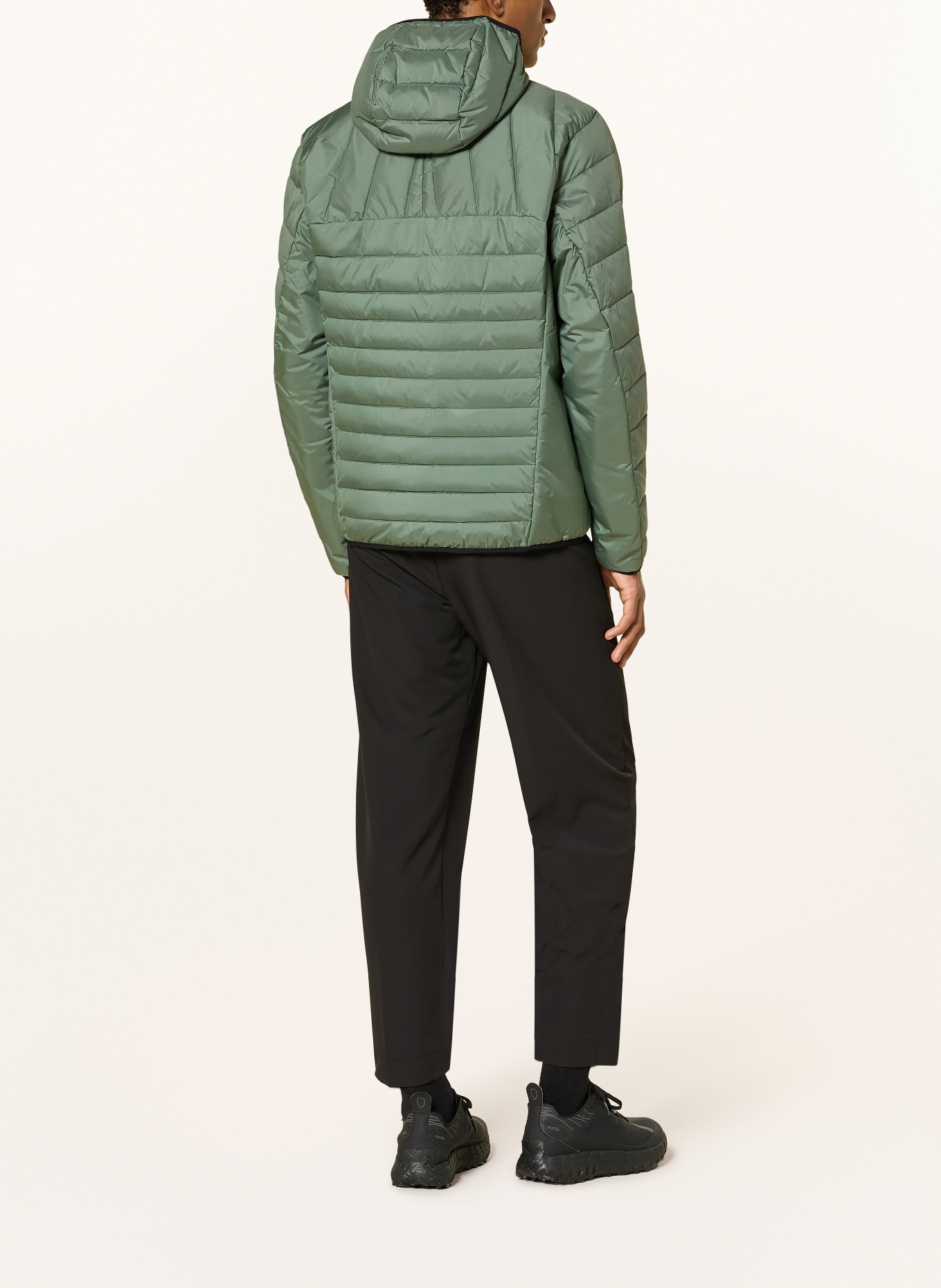 BOSS Steppjacke OW_URBANEX: GRÜN / SCHWARZ