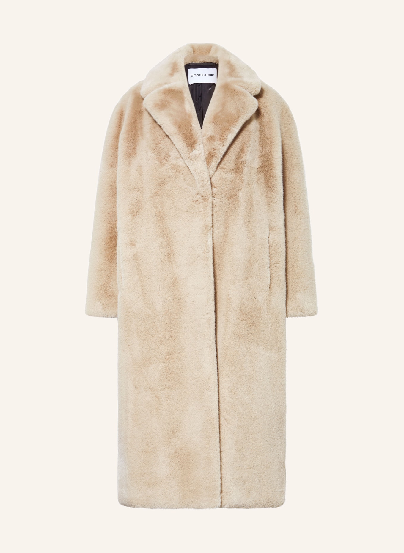 STAND STUDIO Kunstfell-Mantel MIRA: BEIGE