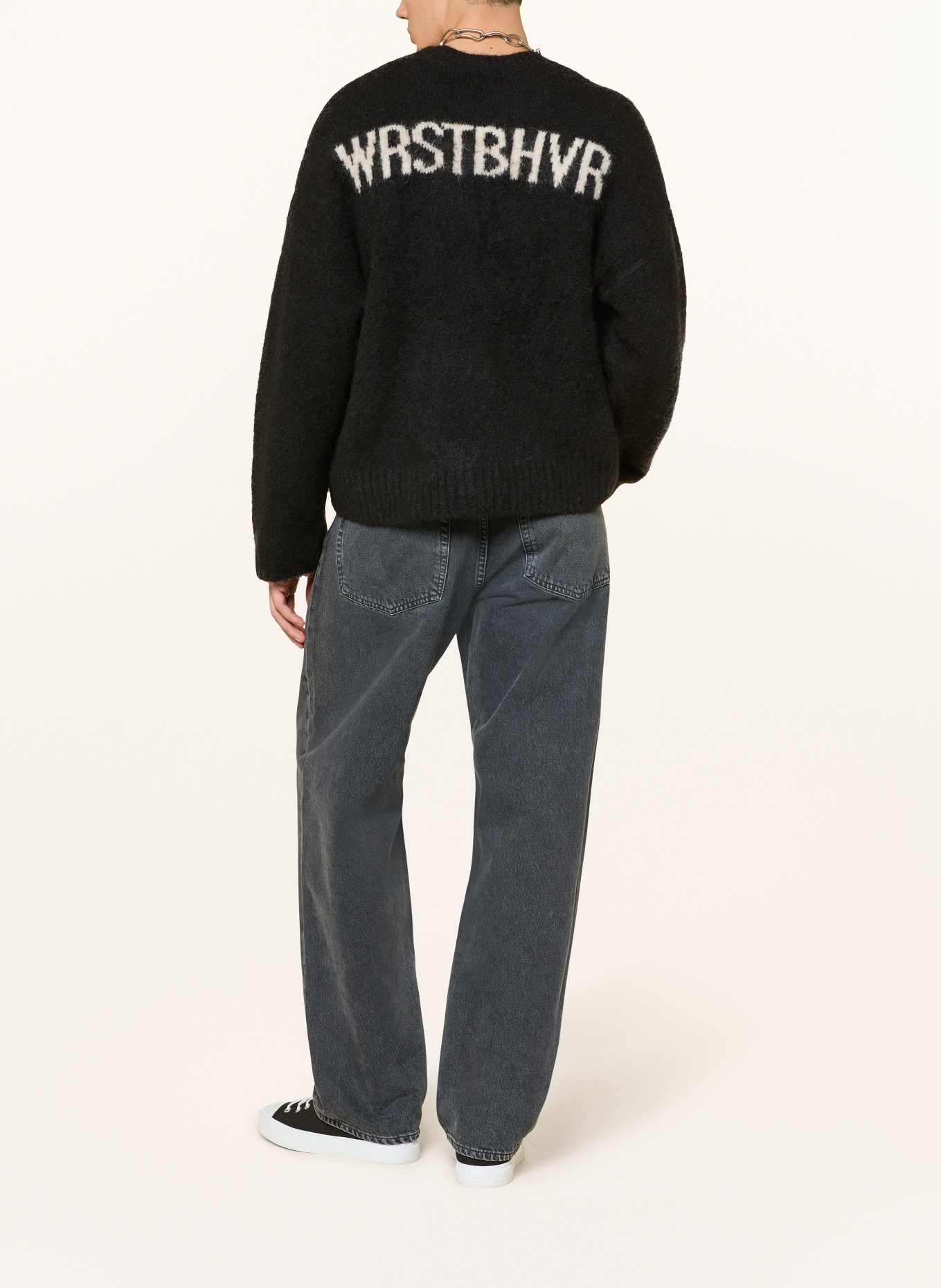 WRSTBHVR Pullover ENCI mit Alpaka: SCHWARZ