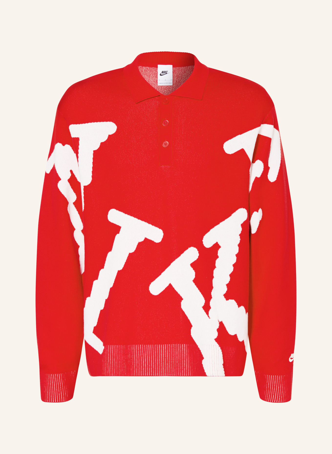 Nike Strick-Poloshirt CLUB RUGBY: ROT / WEISS