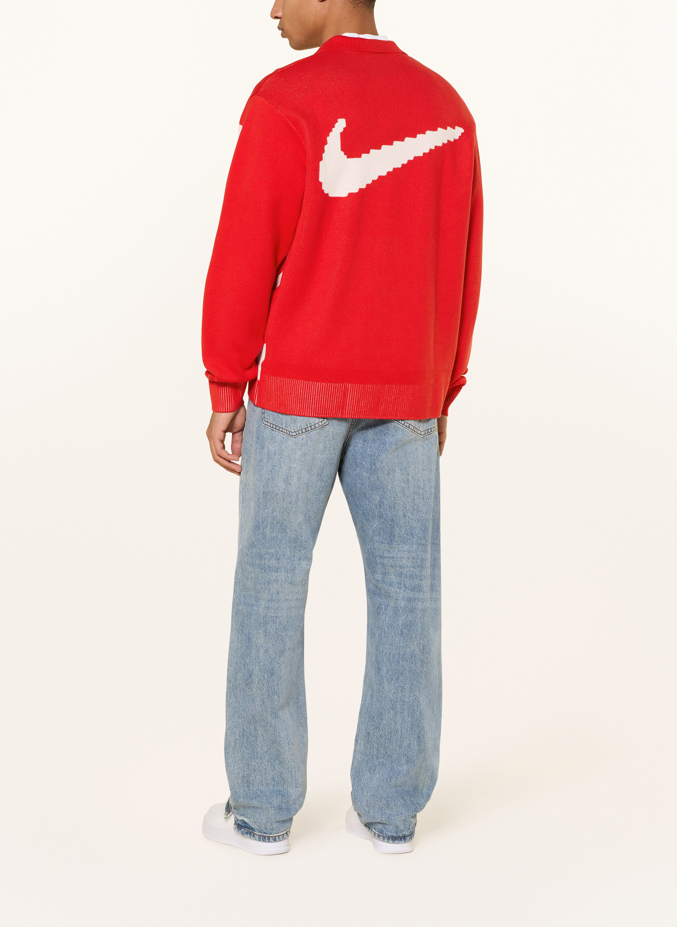 Nike Strick-Poloshirt CLUB RUGBY: ROT / WEISS