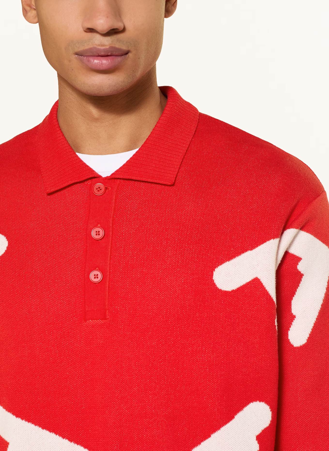 Nike Strick-Poloshirt CLUB RUGBY: ROT / WEISS