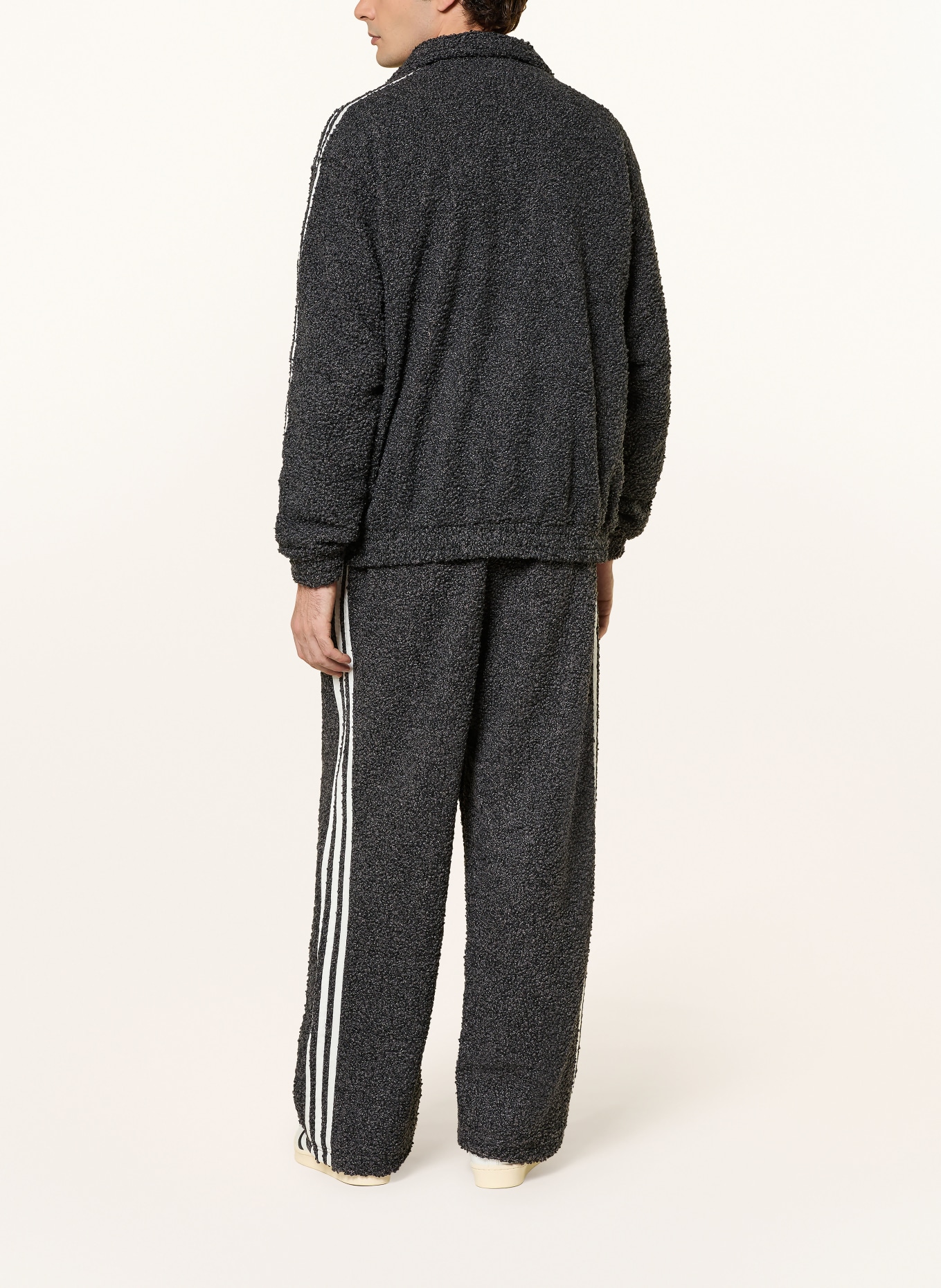 adidas Originals Bluza dresowa BOUCLE FIREBIRD TRACKTOP: CZIEMNOSZARY / BIAŁY