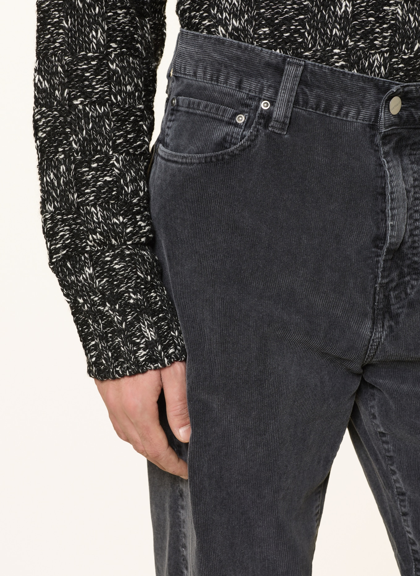 carhartt WIP Cordhose AARON Regular Fit: DUNKELGRAU