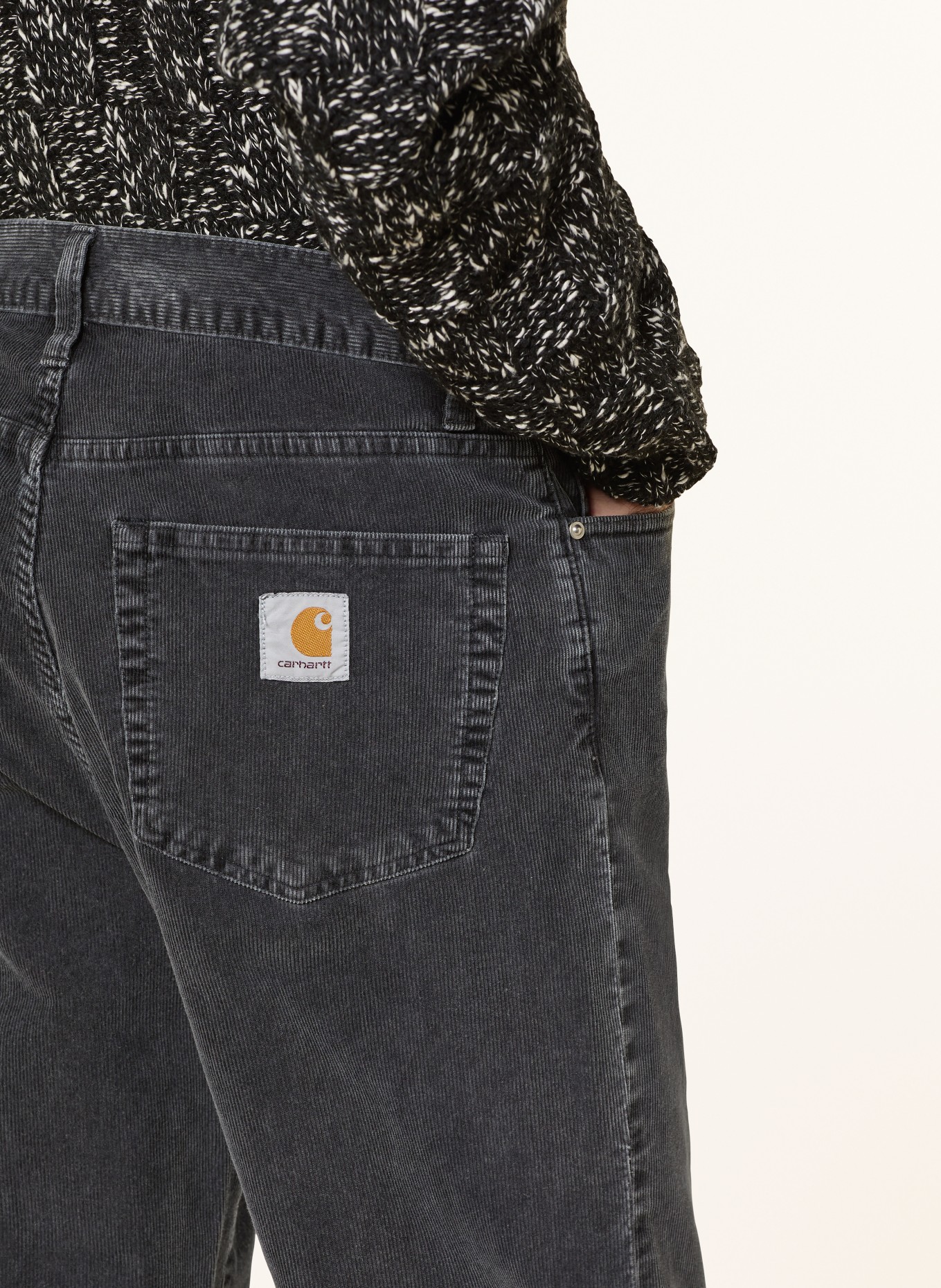 carhartt WIP Cordhose AARON Regular Fit: DUNKELGRAU