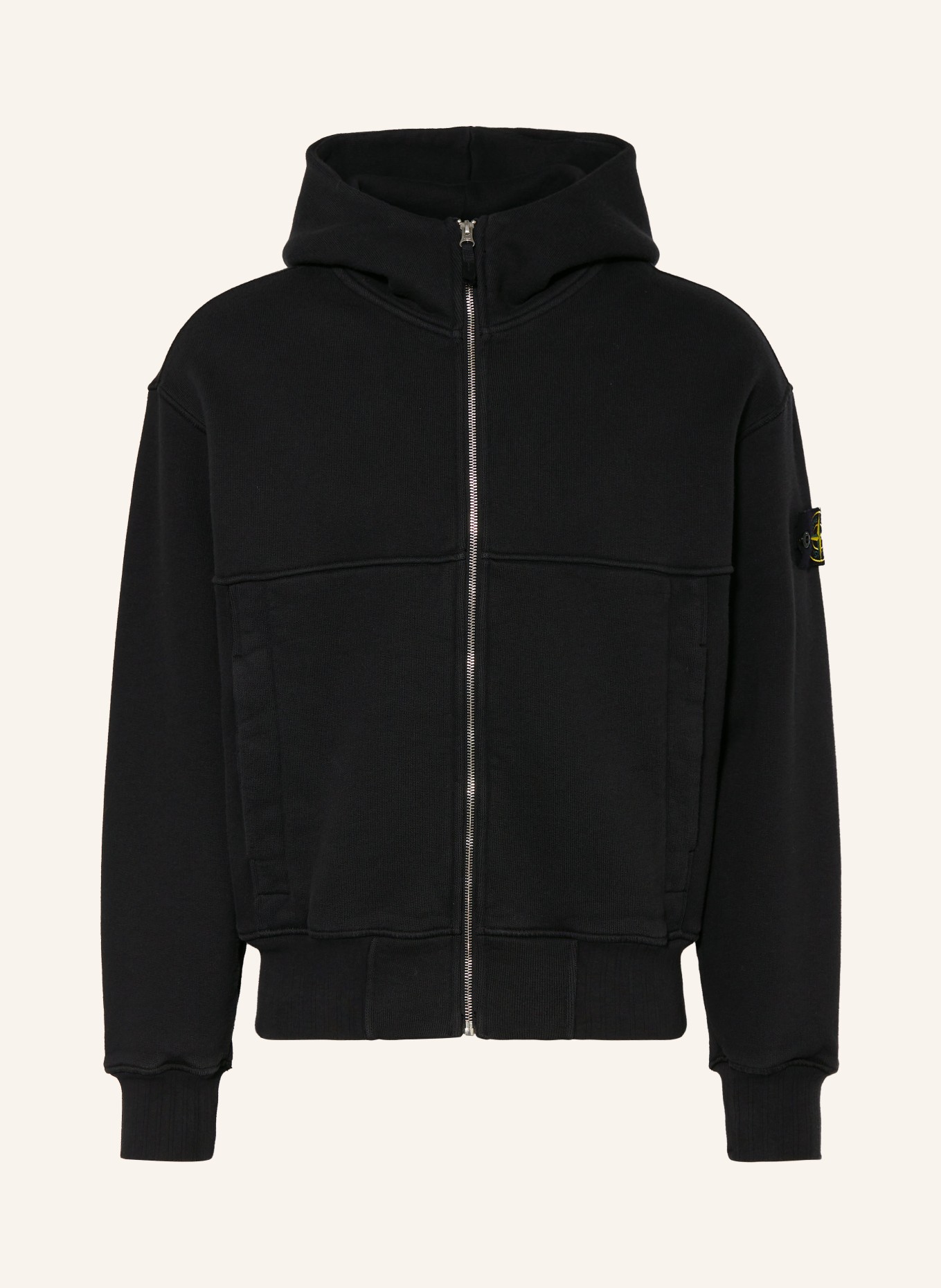STONE ISLAND Sweatjacke: SCHWARZ