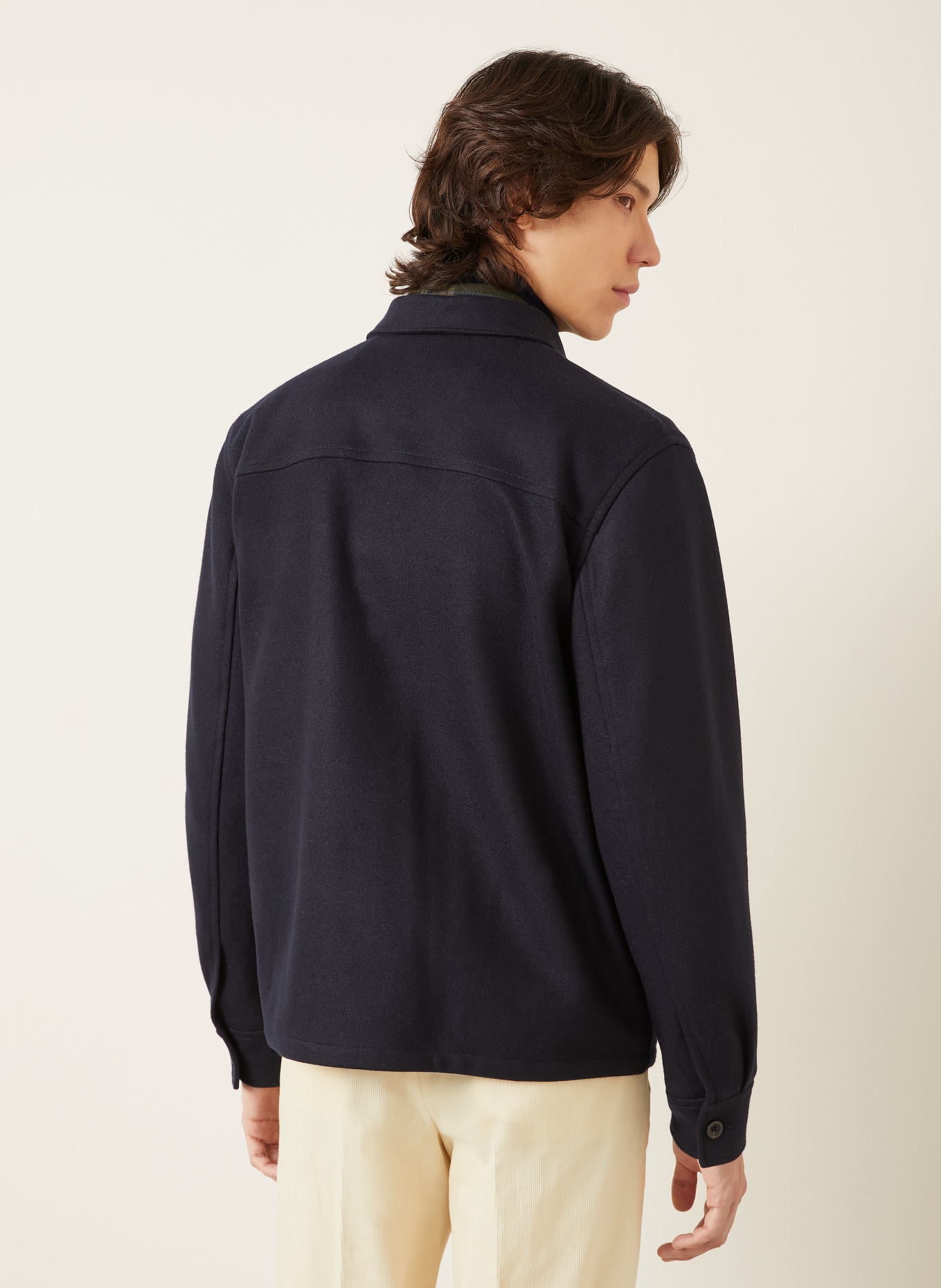 RALPH LAUREN PURPLE LABEL Overjacket aus Cashmere: DUNKELBLAU