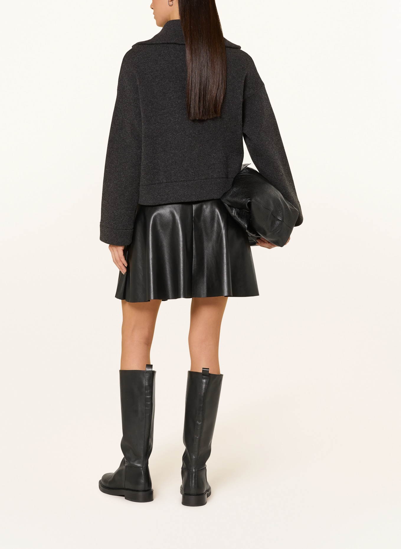 ONLY Rock in Lederoptik: SCHWARZ