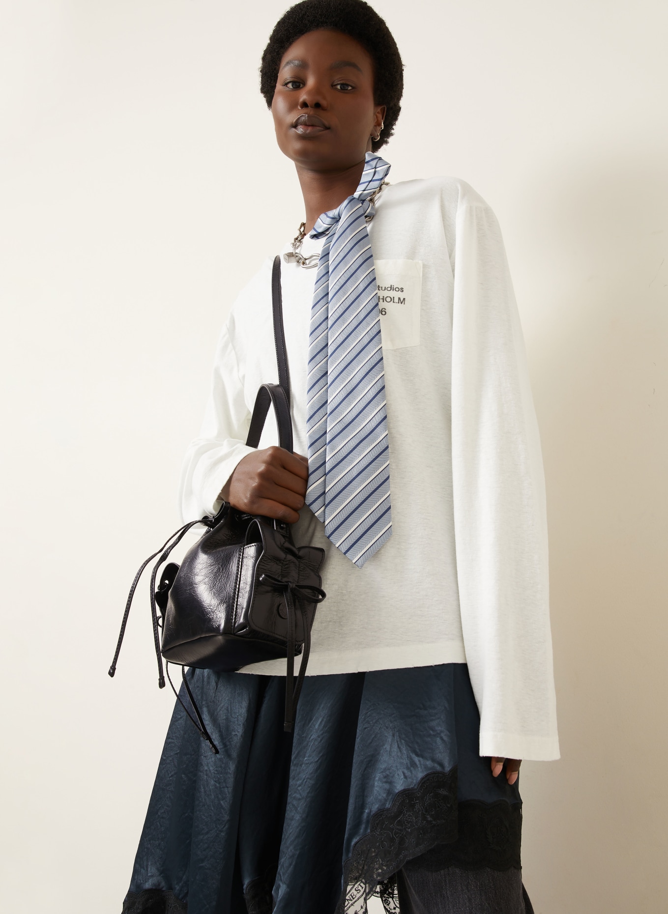 Acne Studios taška: ČERNÁ