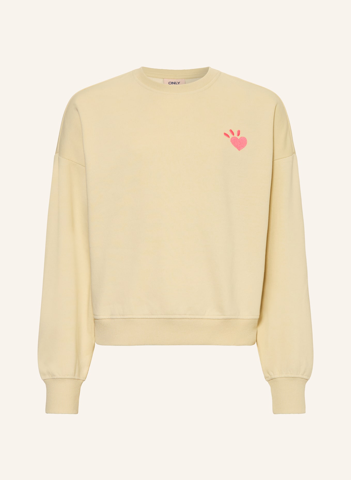 ONLY Sweatshirt: BEIGE / ROSA